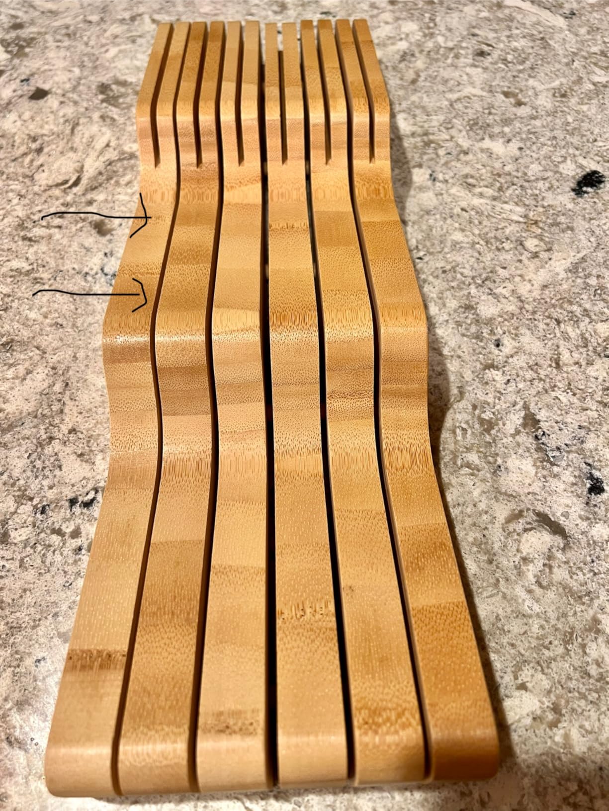 Bambüsi Knife Drawer Organizer 16 Slot In-Drawer Knife Block Holder, Bamboo | Blade Down Safe Knife Storage, Keeps Knives Sharp, Fits Standard Kitchen Drawers, Holds Chef and Steak Knives, No Assembly customer photo 1