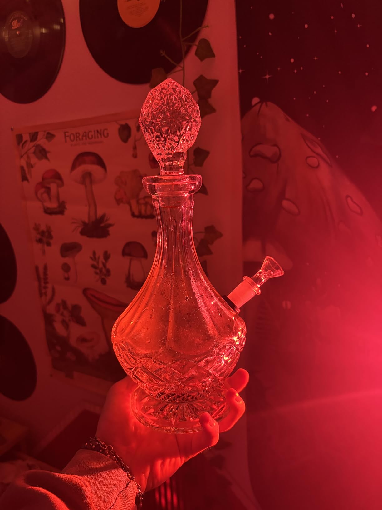 Amlong Crystal Lead-Free Crystal Liquor Decanter with Stopper, Round customer photo 2