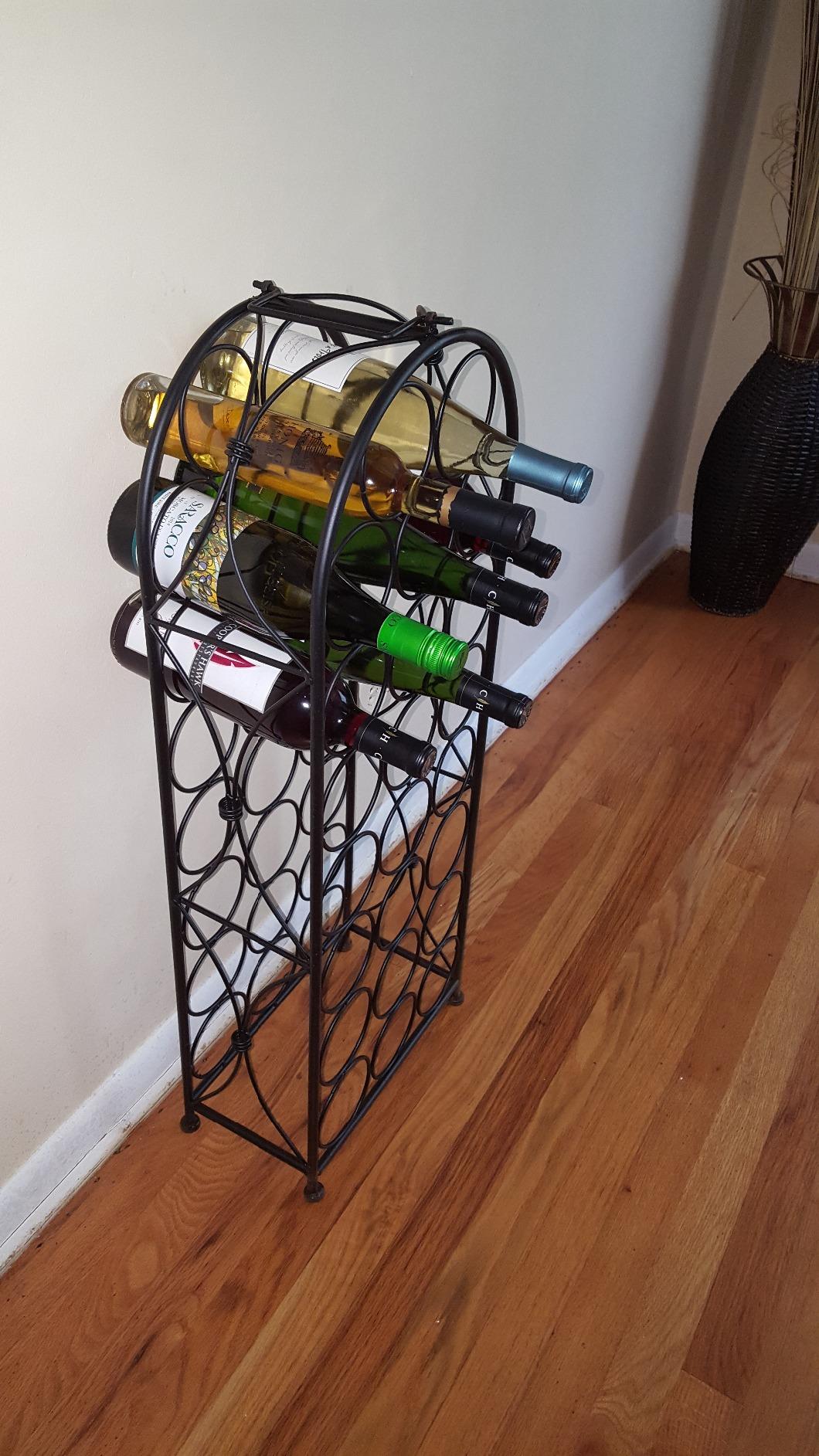Sorbus Mini Freestanding Floor Wine Rack, Bottle Storage (23 Bottle, Black) customer photo 1