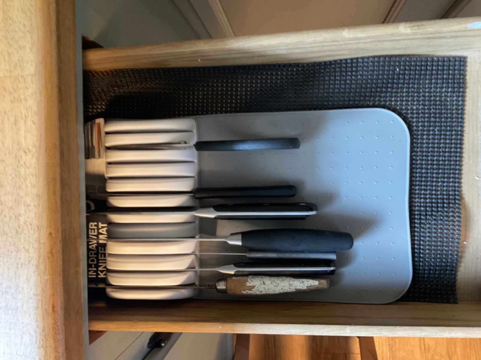 madesmart Classic In Drawer Knife Organizer, 11 Knives | non slip feet, rounded corners, secure blade slots, countertop block alternative, woman owned customer photo 2
