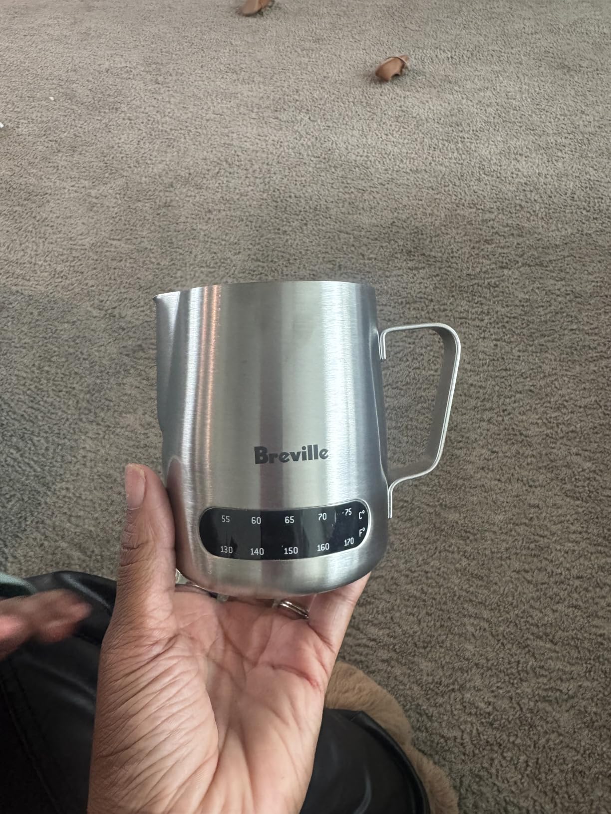 Breville BES003 Temp Control Milk Jug Espresso Accessory, Stainless Steel, 16 oz customer photo 2