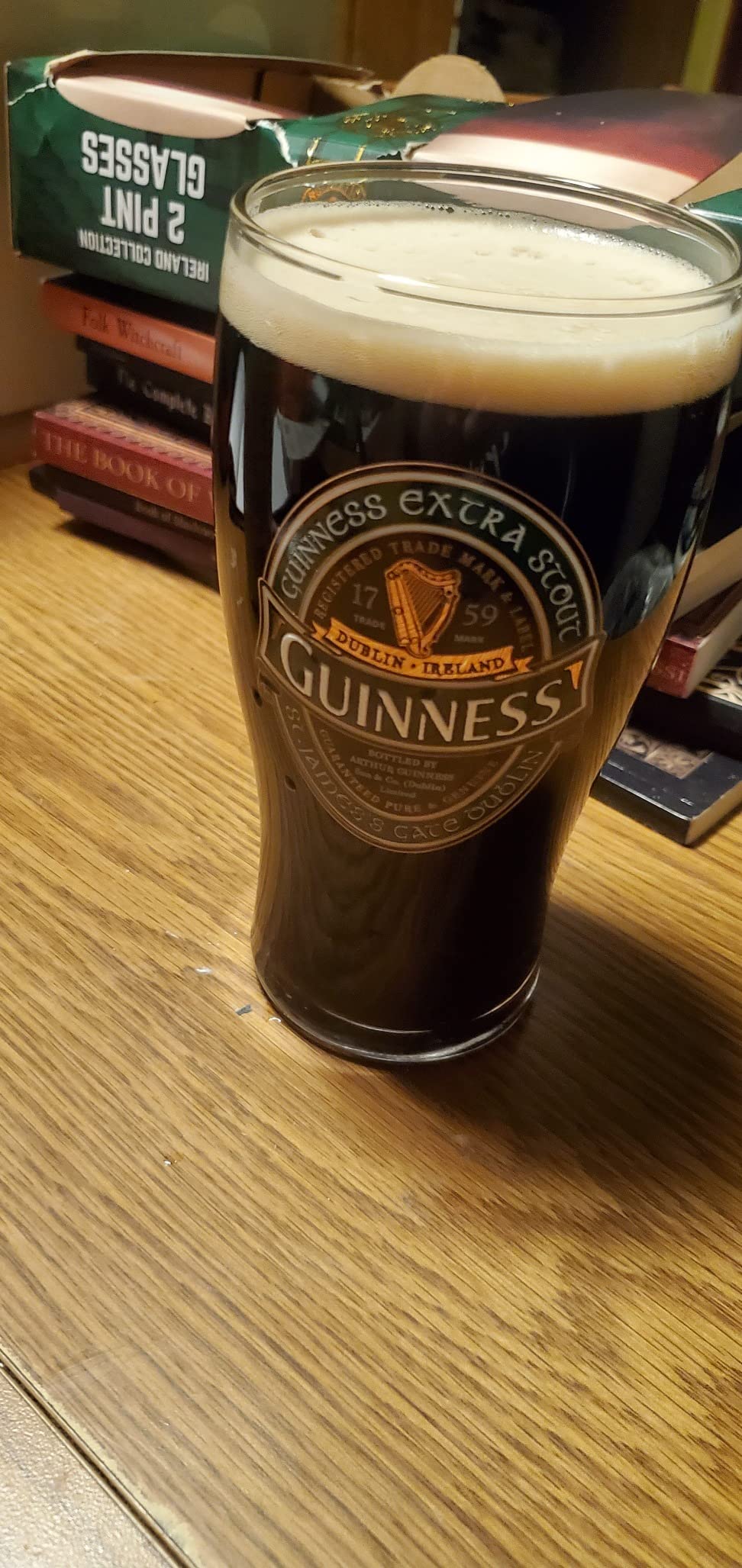 Guinness Stout Beer Glass Green Ireland Collection Twin Pack | Official Merchandise Pint Glasses Set of 2 | Perfect Irish gifts for Beer Lovers customer photo 1