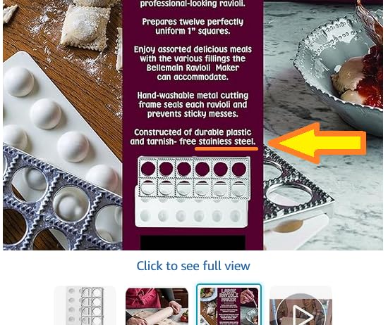 Bellemain Ravioli Mold & Press, Easy Homemade Ravioli Maker | Pasta Cutter customer photo 2