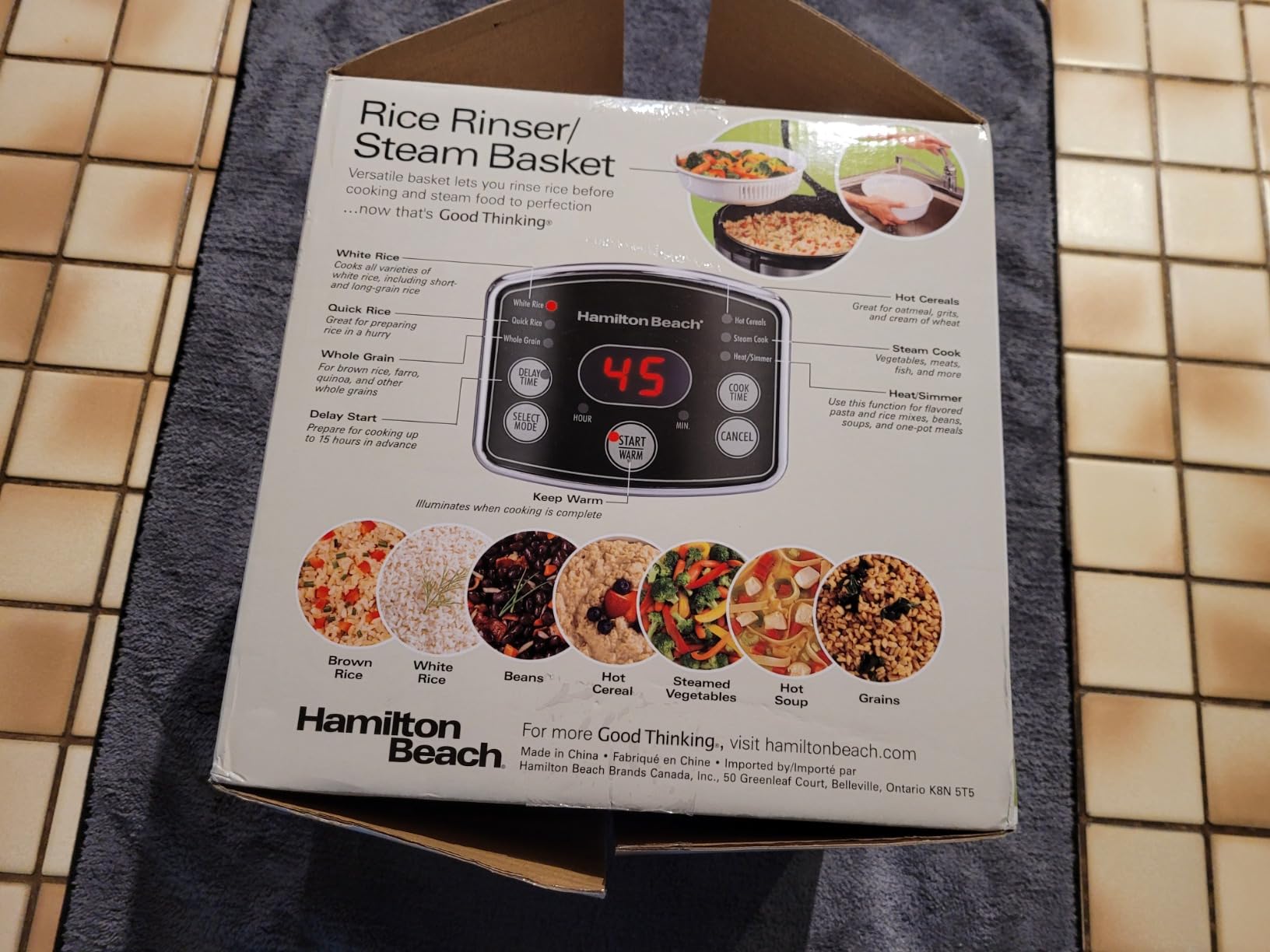 Hamilton Beach Digital Programmable Rice Cooker & Food Steamer, 14 Cups Cooked (7 Uncooked) With Steam & Rinse Basket, Stainless Steel (37548) customer photo 1