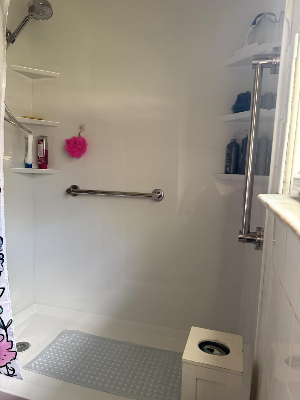 GORILLA GRIP Bath Tub Shower Mat, Bathtub Floor Liner, 35x16 Clear | Patented Large Mats, Machine Washable, Suction Cups and Drain Holes to Keep Tubs Clean, Soft on Feet, Bathroom Essentials customer photo 1