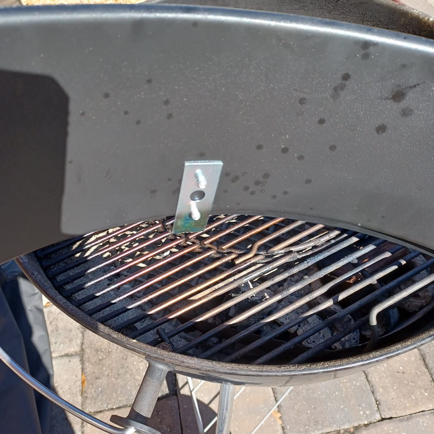 onlyfire Black Coated Steel Charcoal Kettle Rotisserie Ring Kit | Fits Weber 22-Inch Kettle Grills customer photo 2