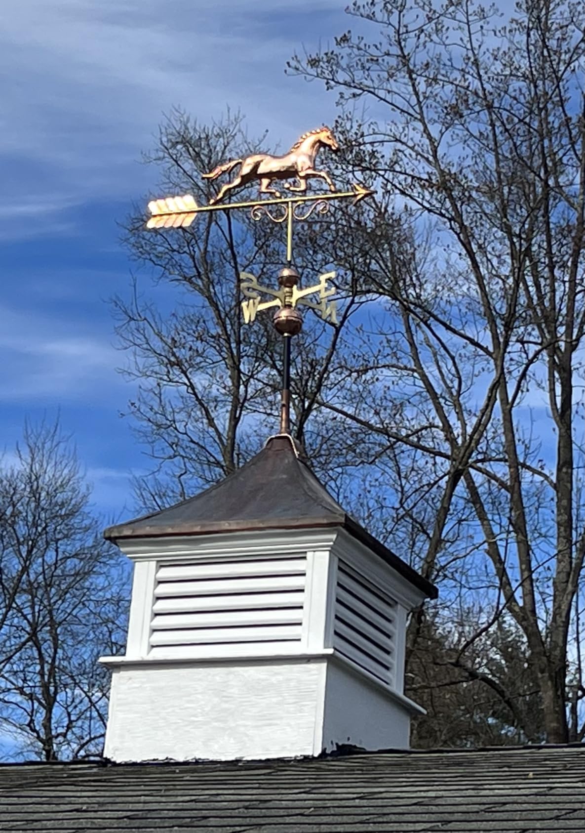 Good Directions Polished Copper Galloping Horse Weathervane – Decorative Rooftop Accent for Barns, Homes, Sheds, and Cupolas – Durable & Handcrafted customer photo 1