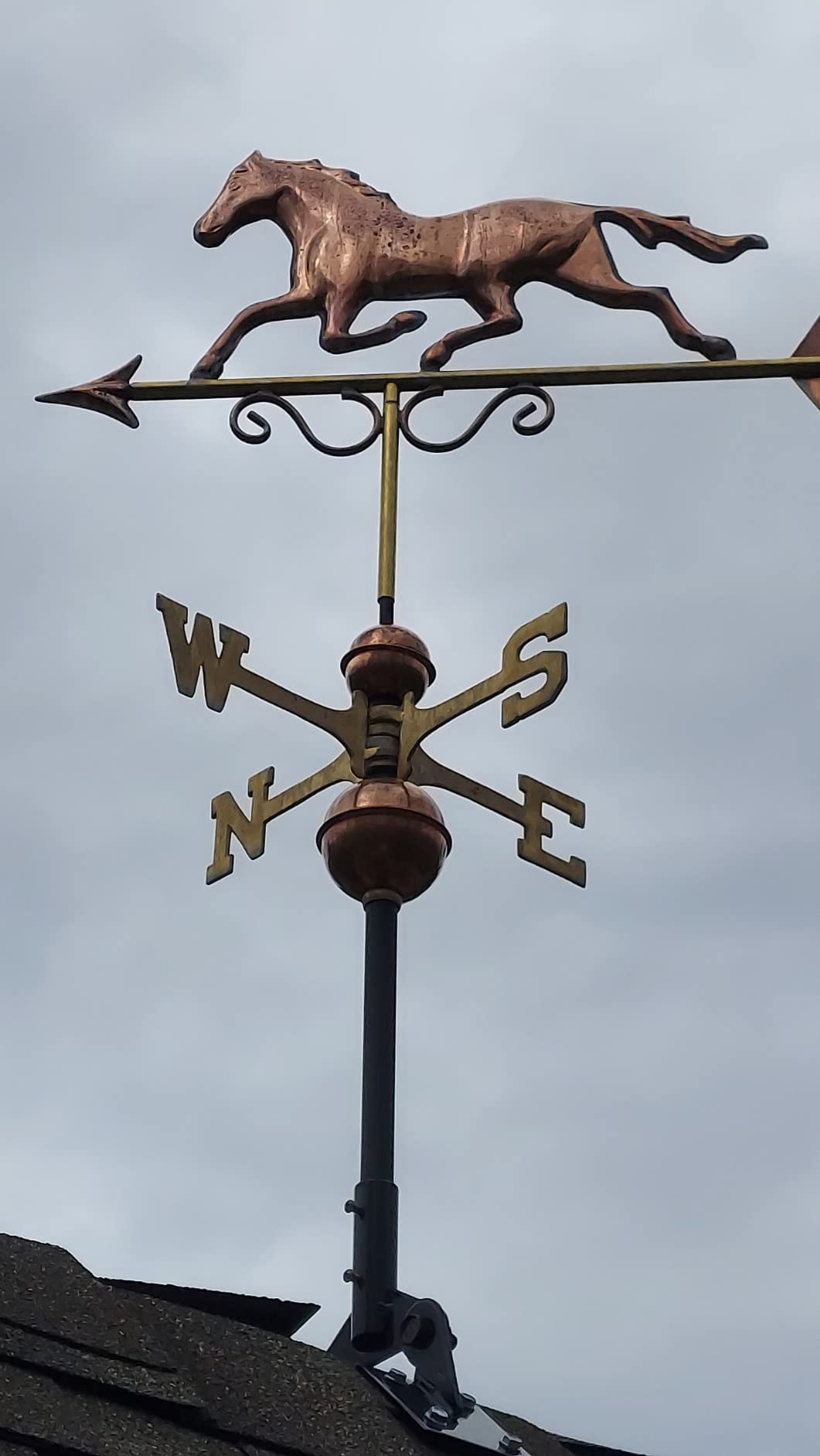 Good Directions Polished Copper Galloping Horse Weathervane – Decorative Rooftop Accent for Barns, Homes, Sheds, and Cupolas – Durable & Handcrafted customer photo 2