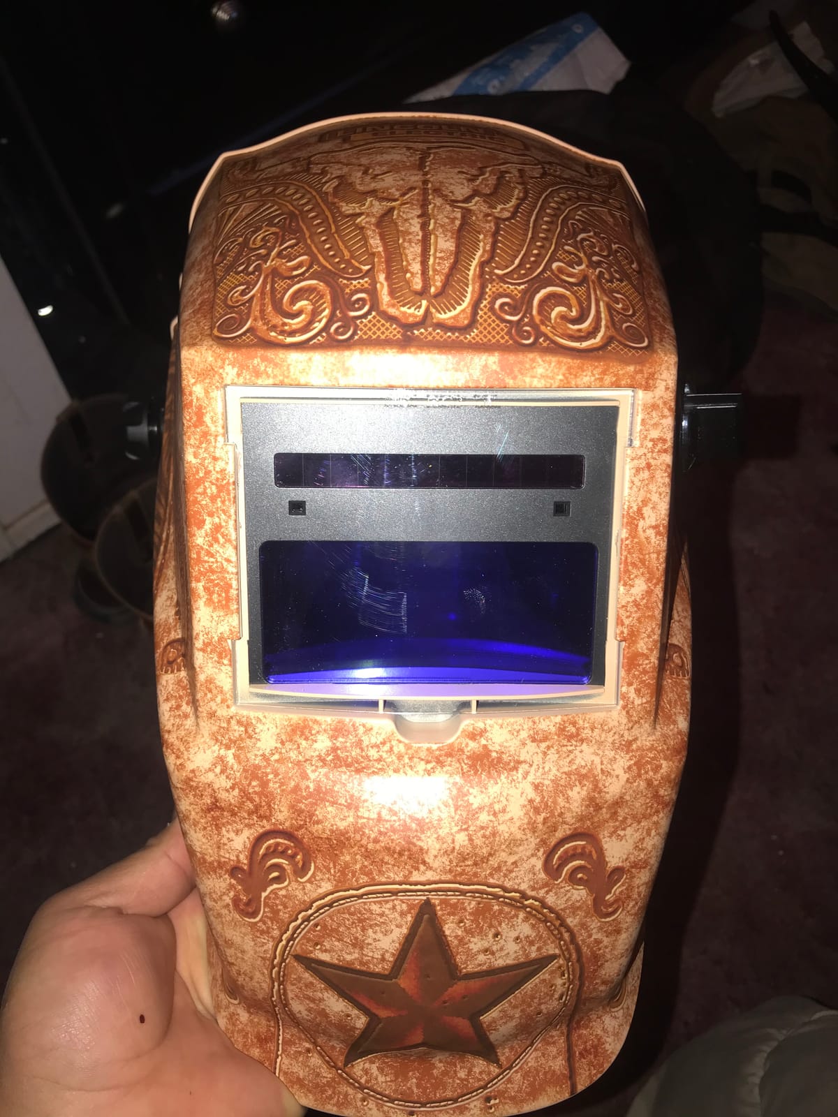 Lincoln Electric K4134-1 Welding Helmet, Brown, Ratchet, Plastic customer photo 1