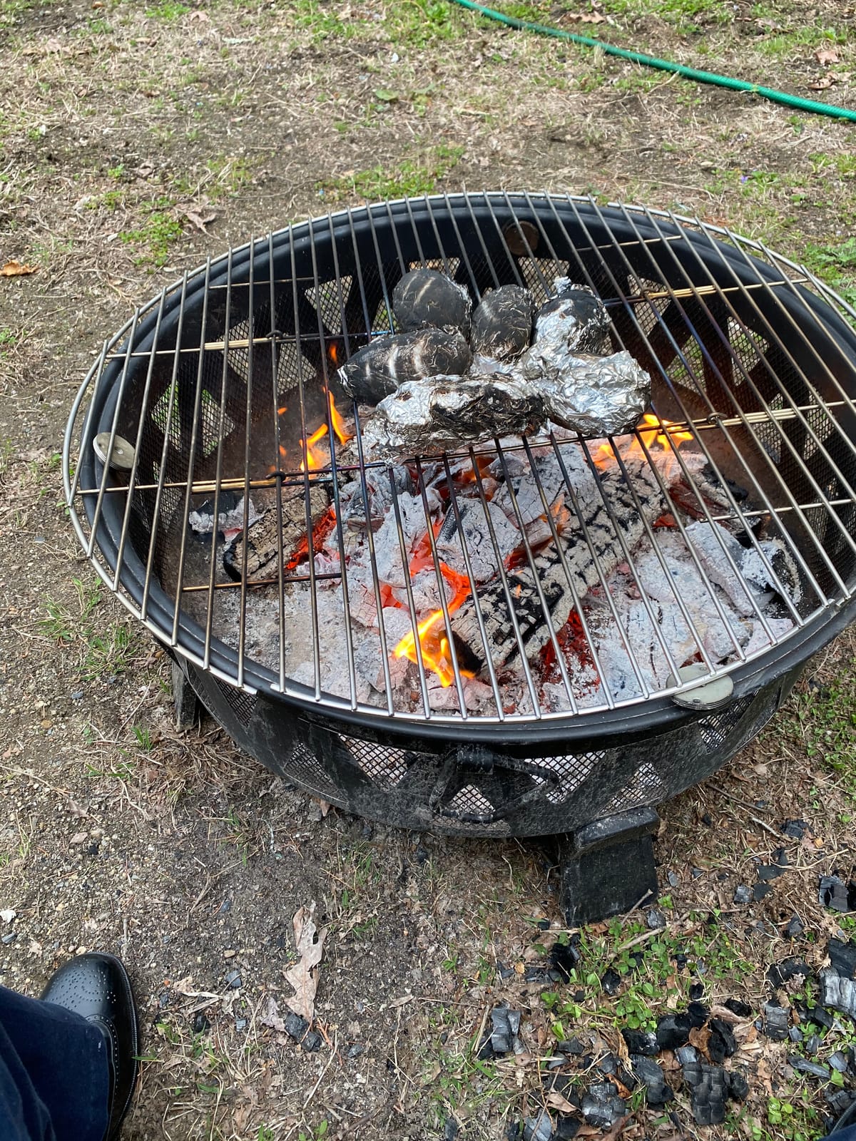onlyfire Foldable Round Stainless-Steel Fire Pit Cooking Grate - 36 Inch | BBQ Solid Rods for Outdoor Camping, Backyard Gatherings customer photo 1