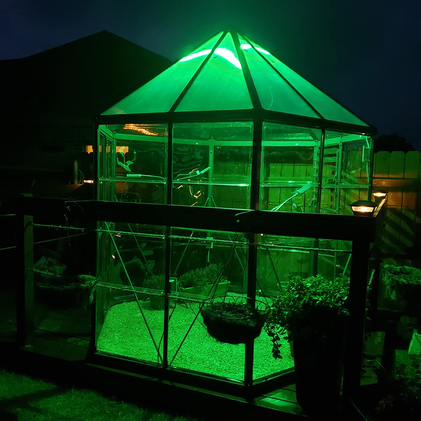 Palram - Canopia Oasis Hex 7' x 8' Polycarbonate Aluminum Greenhouse, Gray customer photo 2
