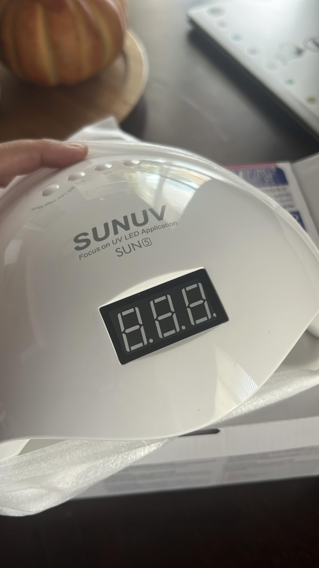 UV Light for Gel Nails,LCD Display with 4 Timer LED Nail Lamp,SUN5 | 10/30/60/90s 4 Timer for All Gel Polish,Over-Temperature Protection, Smart Sensor Larger Chamber with Removable Base customer photo 1