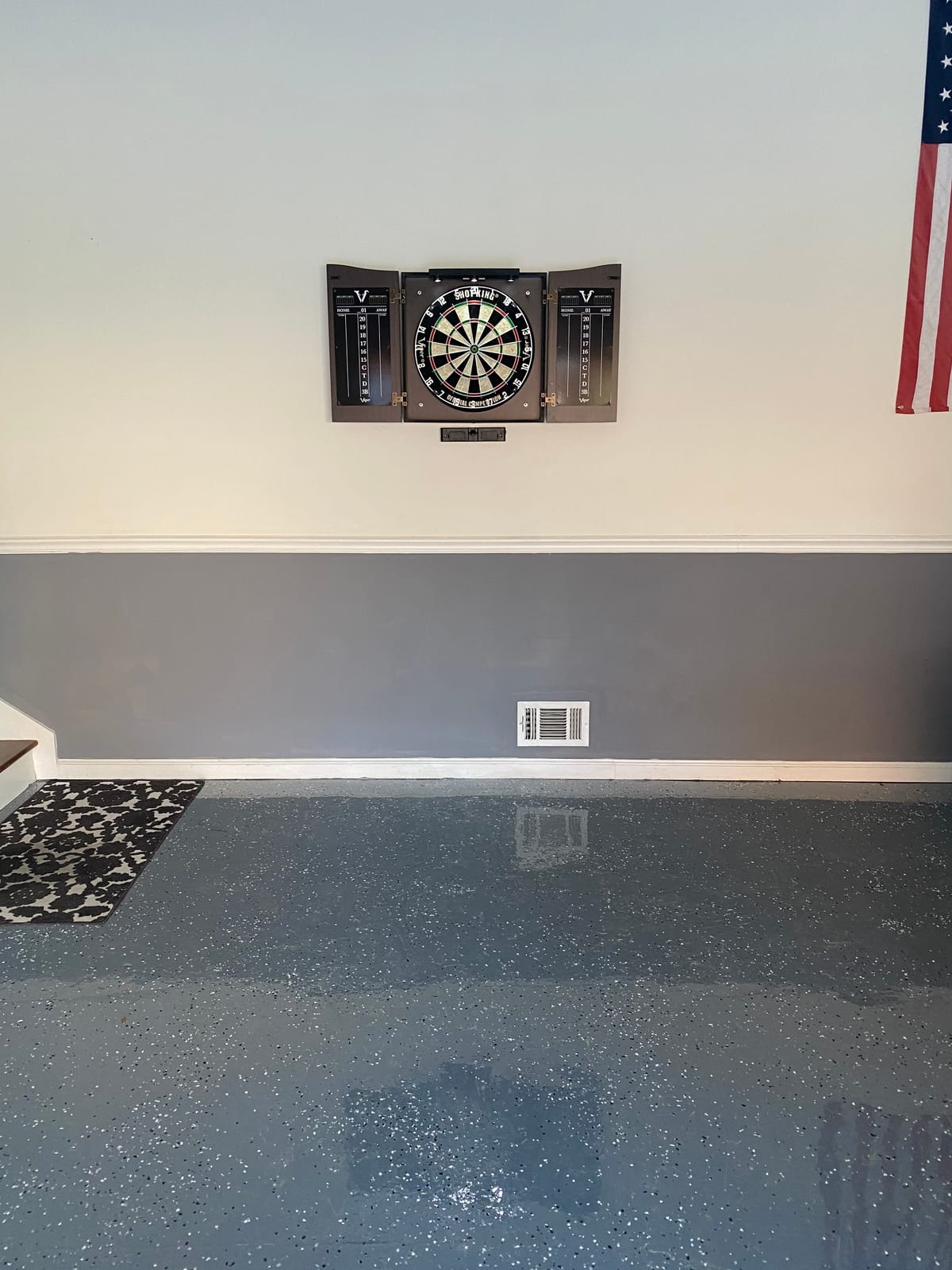 Viper by GLD Products Vault Cabinet & Shot King Sisal/Bristle Dartboard Ready-to-Play Bundle with Two Sets of Steel-Tip Darts, Throw Line, and Dry Erase Scoreboards, Walnut Finish customer photo 2