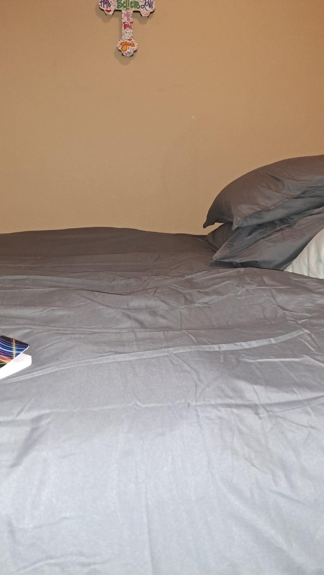 Bare Home Bedding Duvet Cover Queen Size - Premium 1800 Super Soft Collection - Lightweight, Cooling - Soft Breathable Bedding Duvet Cover (Queen, Light Grey) customer photo 2