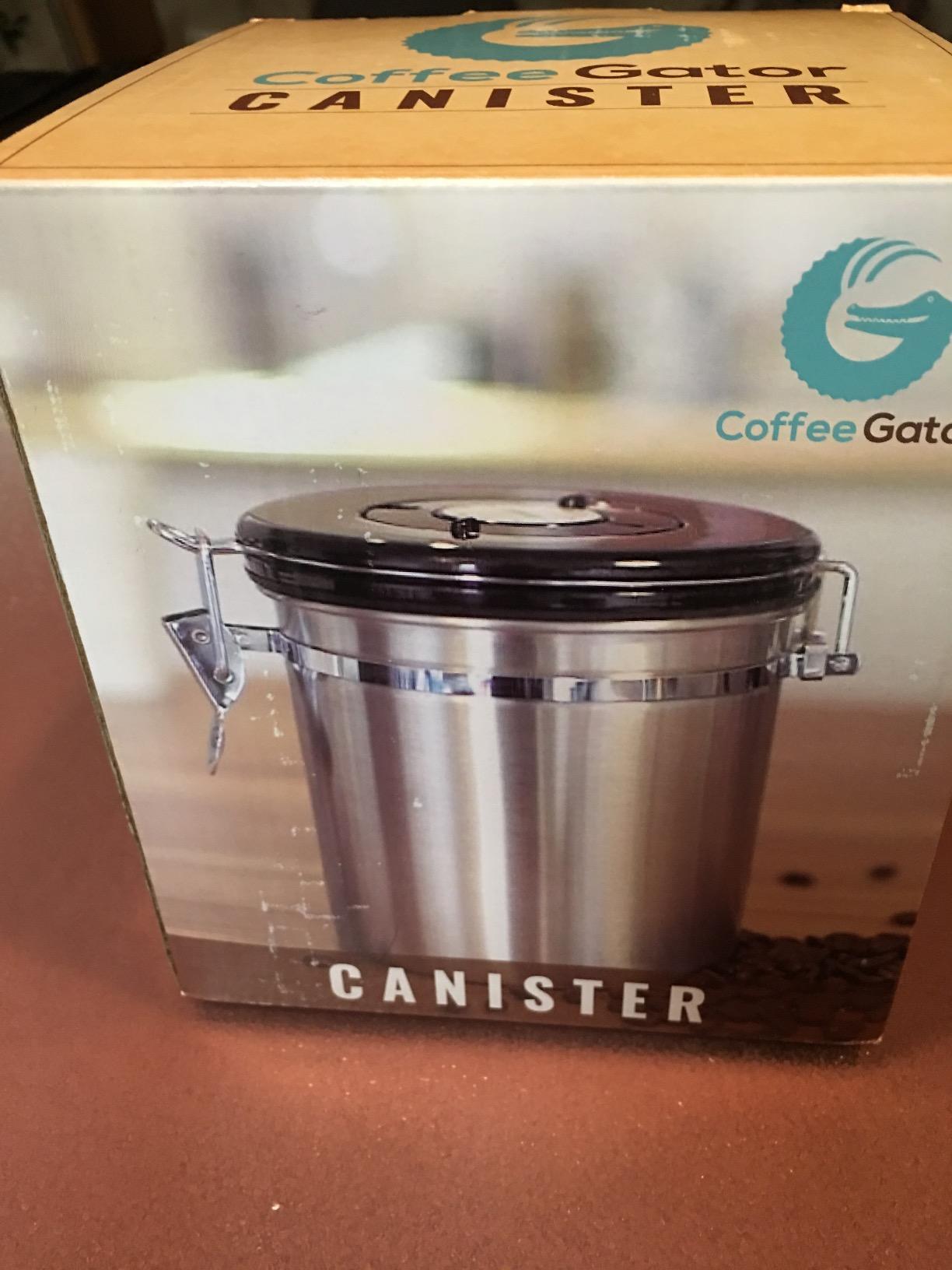 Coffee Gator Coffee Canister, 11oz Airtight Stainless Steel Container | w/ Date Tracker, Scoop, Kitchen Food Storage Jars for Beans,Ground, Espresso, Rice,Tea, Sugar,Cookie, Bar Accessories, Gifts customer photo 1