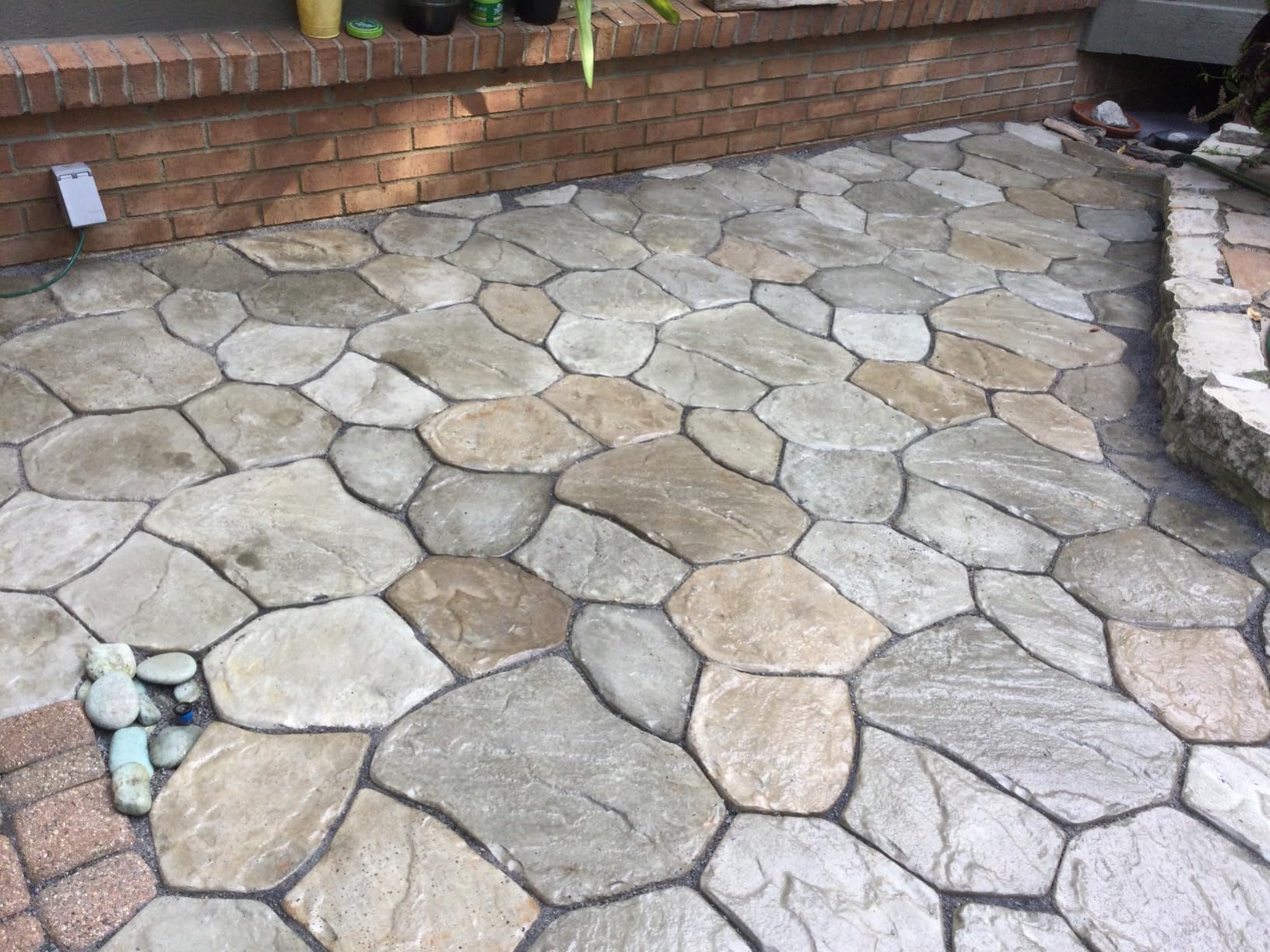SvitMolds Concrete molds DIY Sold 6 pcs Plastic Moulds Flagstone Casting Concrete Paving Garden Paths Stone Patio Pavers for Garden Walkway #S34 customer photo 1