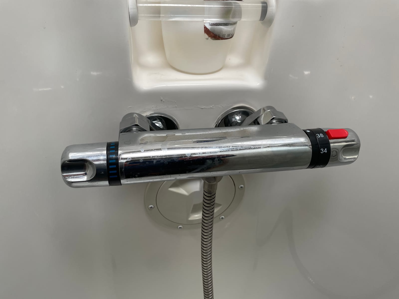 Bathroom Thermostatic Shower Mixer Wall Mount Hot Cold Water Showering Faucet Temperature Control Valve customer photo 1