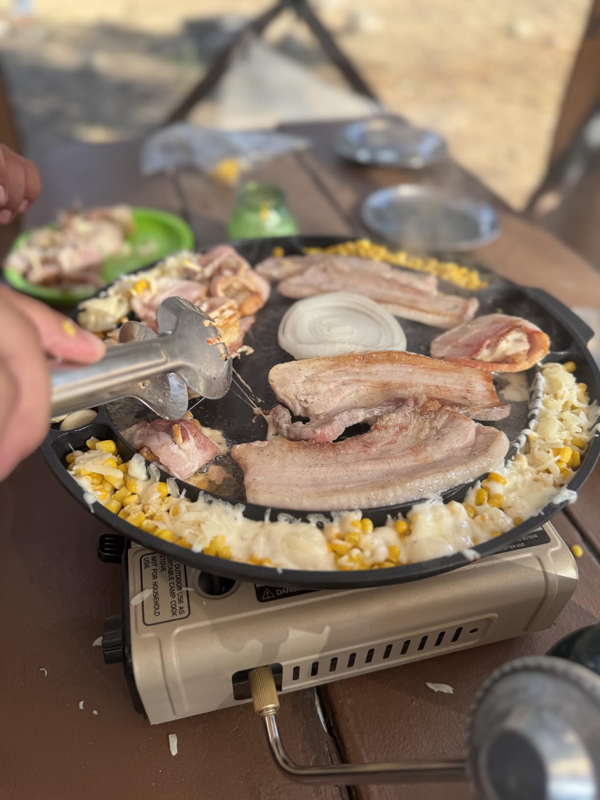 COOKKING - Master Grill Pan, Korean Traditional BBQ Grill Pan - Stovetop Nonstick Indoor/Outdoor Smokeless BBQ Cast Aluminum Grill Pan, Made in Korea customer photo 1