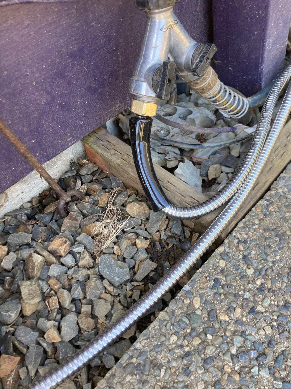 TITAN Garden Hose 50FT - 304 Stainless Steel Metal Water Hose, Flexible, Kink-Free, Lightweight, Durable, Crush Resistant Fittings, Easy to Coil, 500 PSI customer photo 2
