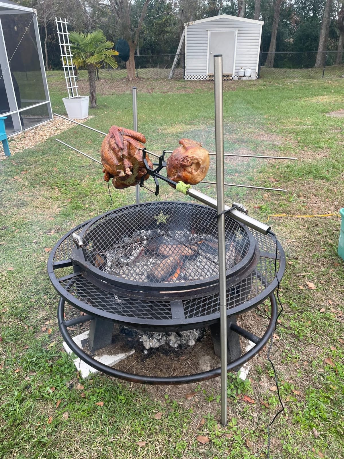 KANKA Rotisserie Grill Kit - Heavy Duty Portable Spit Roaster with Electric Motor customer photo 2