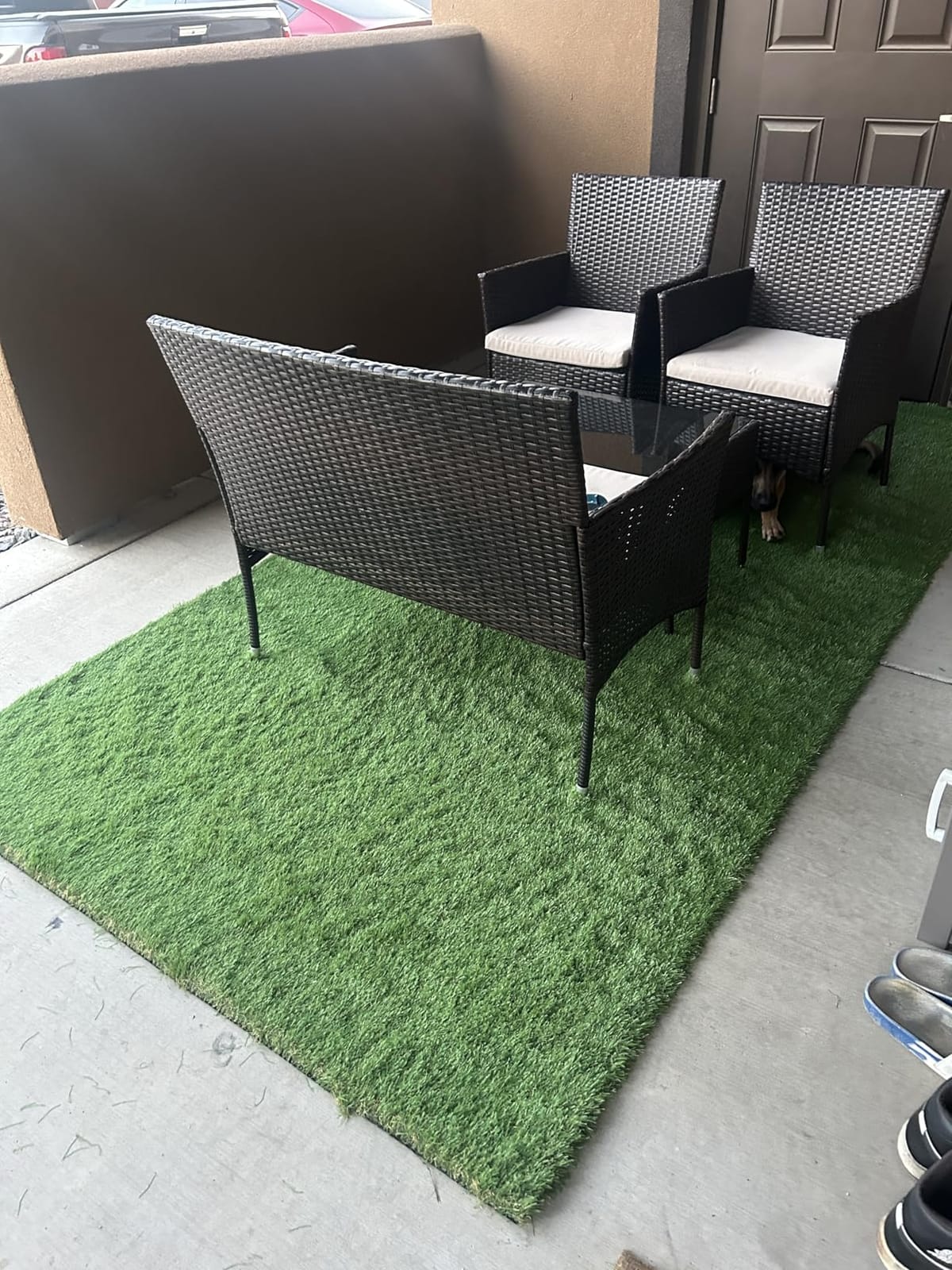 SunVilla SV7'X13' Realistic Indoor/Outdoor Artificial Grass/Turf 7 FT X 13 FT (91 Square FT) customer photo 2