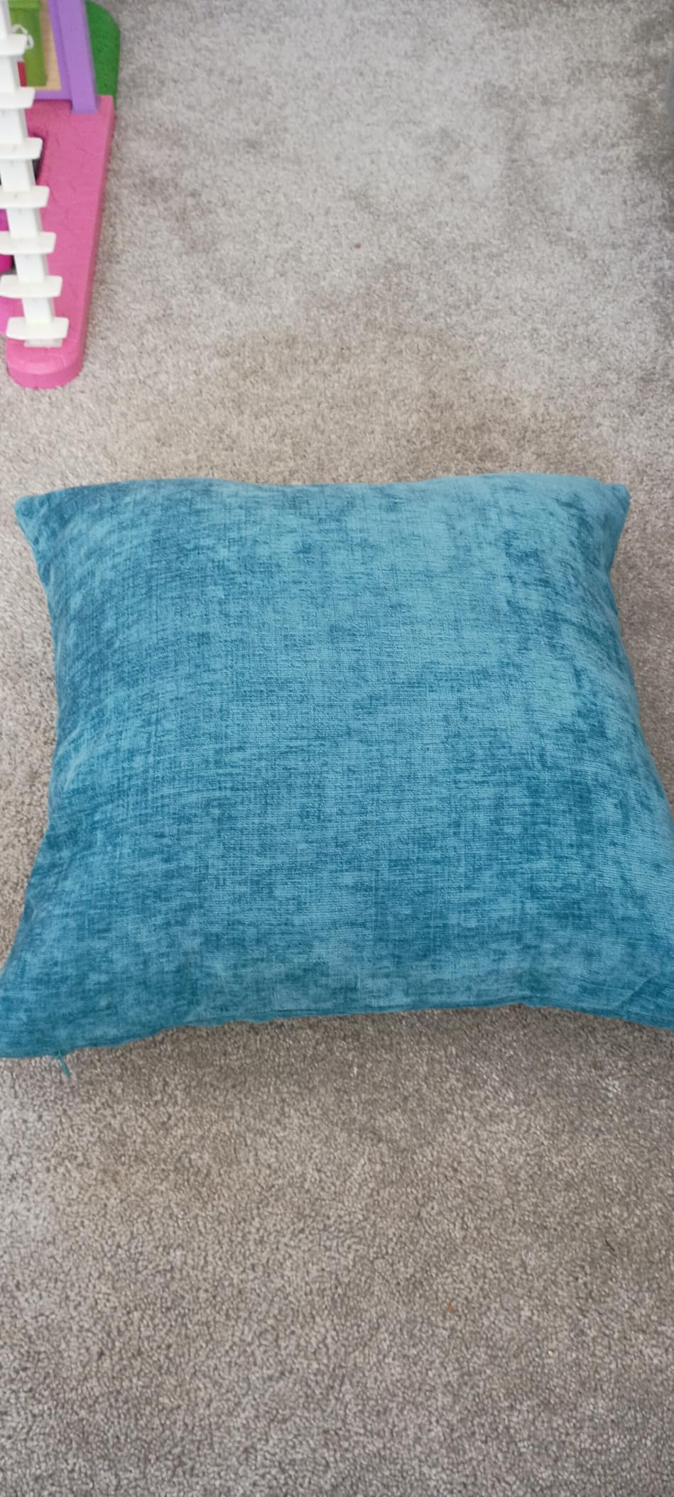 CaliTime Decorative Couch Throw Pillow Covers 18 X 18 Inches Navy Blue | Pack of 2, Cozy Chenille Cushion Cases for Sofa Bed Living Room Farmhouse Home customer photo 2
