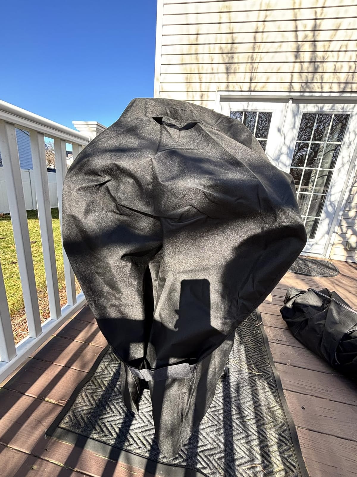 SunPatio 55 Inch Grill Cover for Outdoor Grill Heavy Duty Waterproof, Black customer photo 1