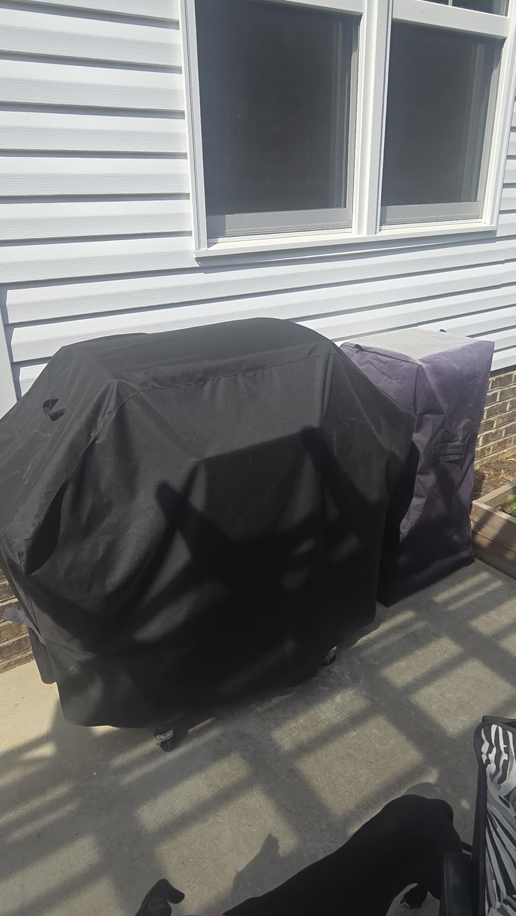 SunPatio 55 Inch Grill Cover for Outdoor Grill Heavy Duty Waterproof, Black customer photo 2