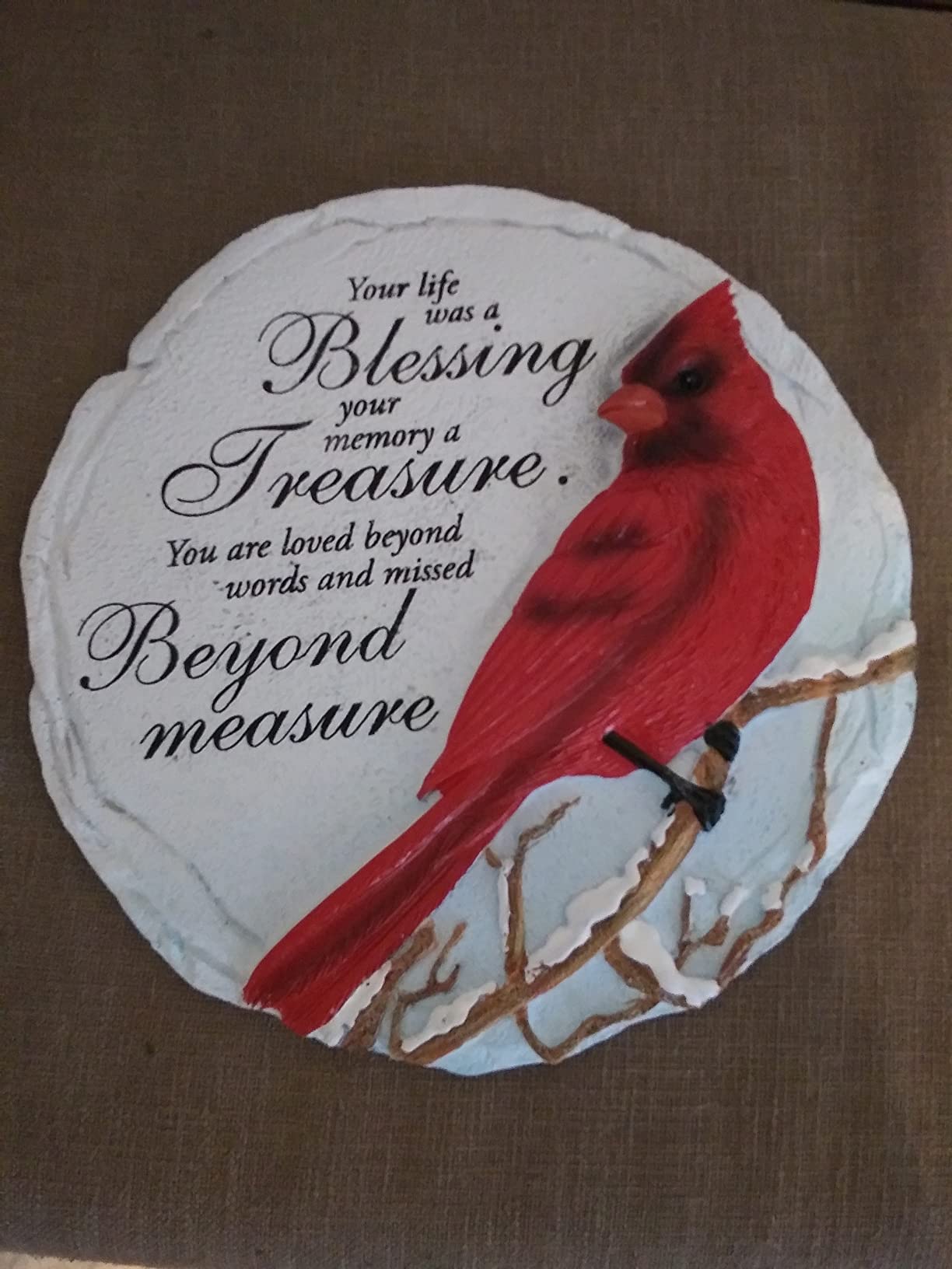 Spoontiques - Garden Décor - Bronze Angel Stepping Stone - Decorative Stone for Garden customer photo 2