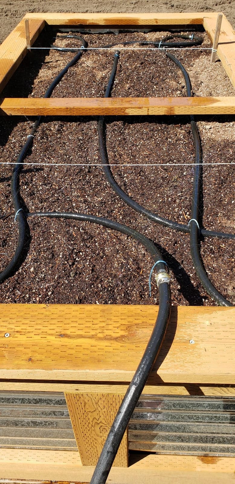 Rocky Mountain Goods Soaker Hose - Heavy duty rubber - Saves 70% water - End cap included for additional hose connect - Great for gardens/flower beds - Reinforced fittings (50-Feet by 5/8-Inch) customer photo 1