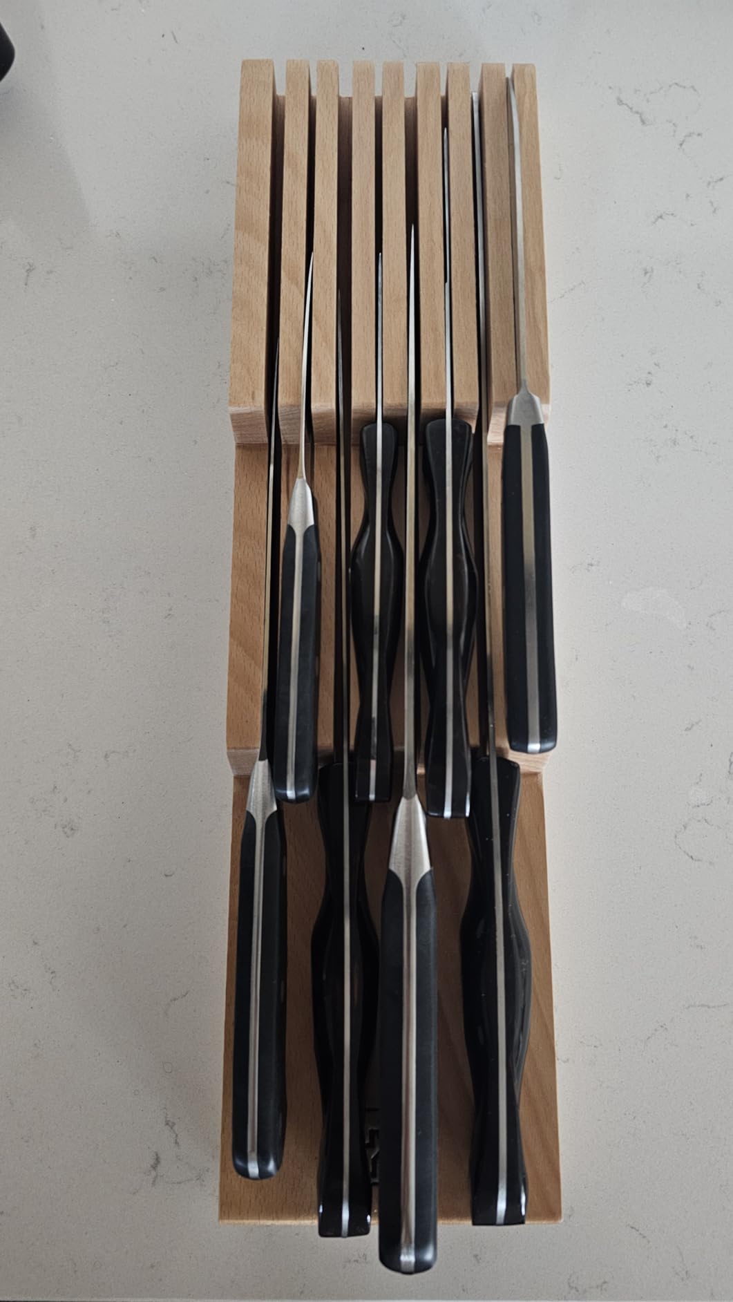 Zwilling 8-Slot In Drawer Knife Block, Beechwood | Holds up to 8 knives. 4 blades up to 5