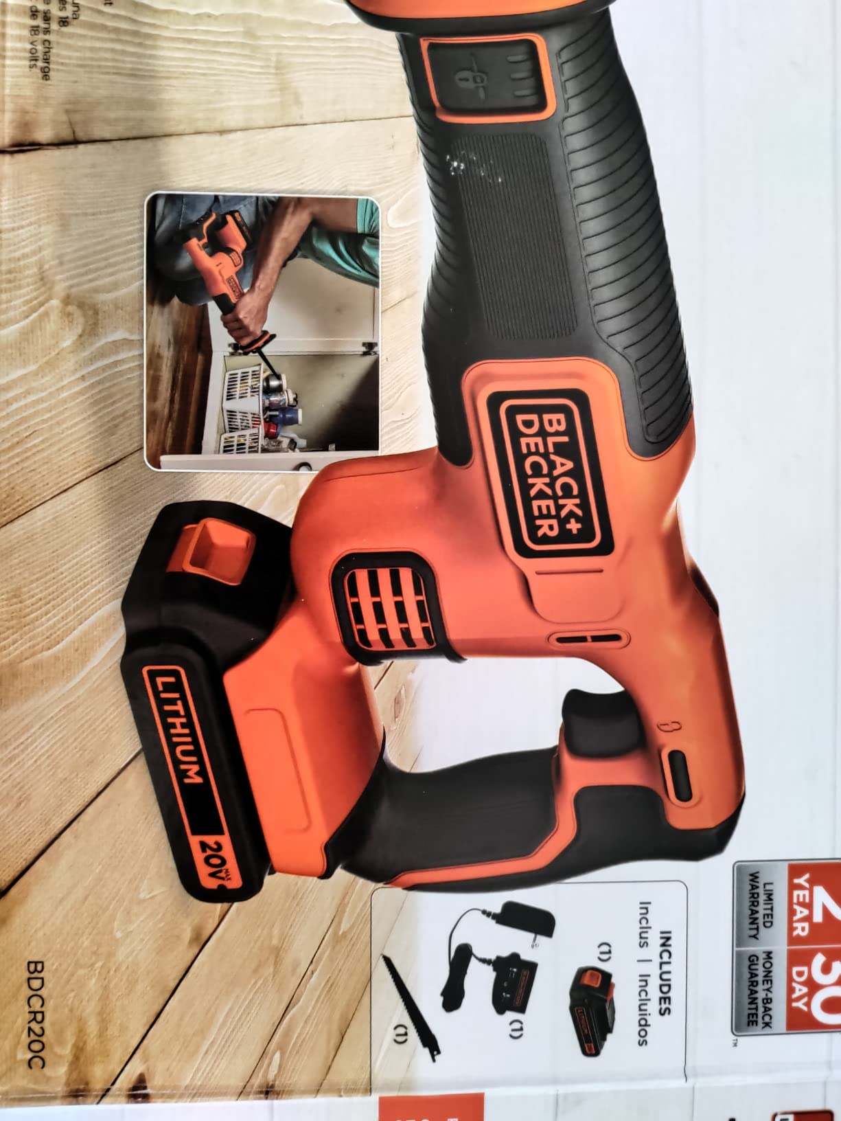 BLACK+DECKER 20V MAX Cordless Reciprocating Saw Kit (BDCR20C) customer photo 2