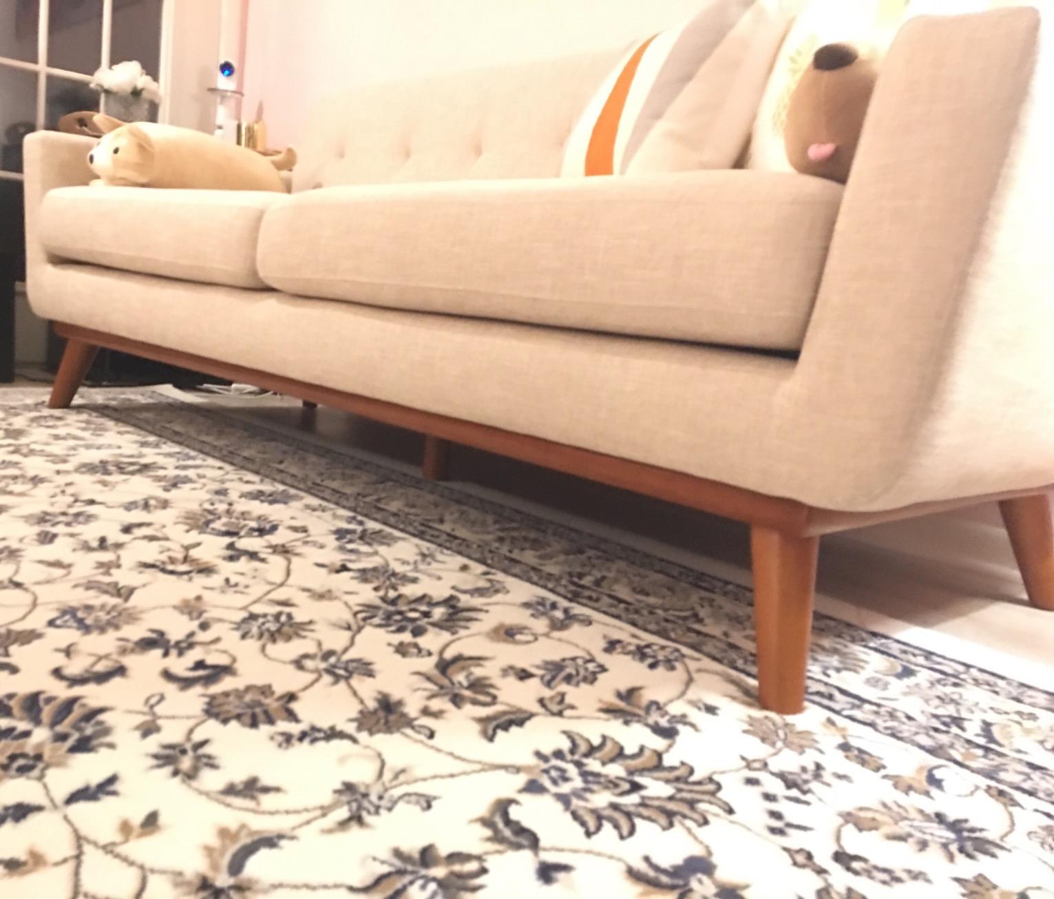 Modway Engage Mid-Century Modern Upholstered Fabric Sofa in Beige customer photo 2