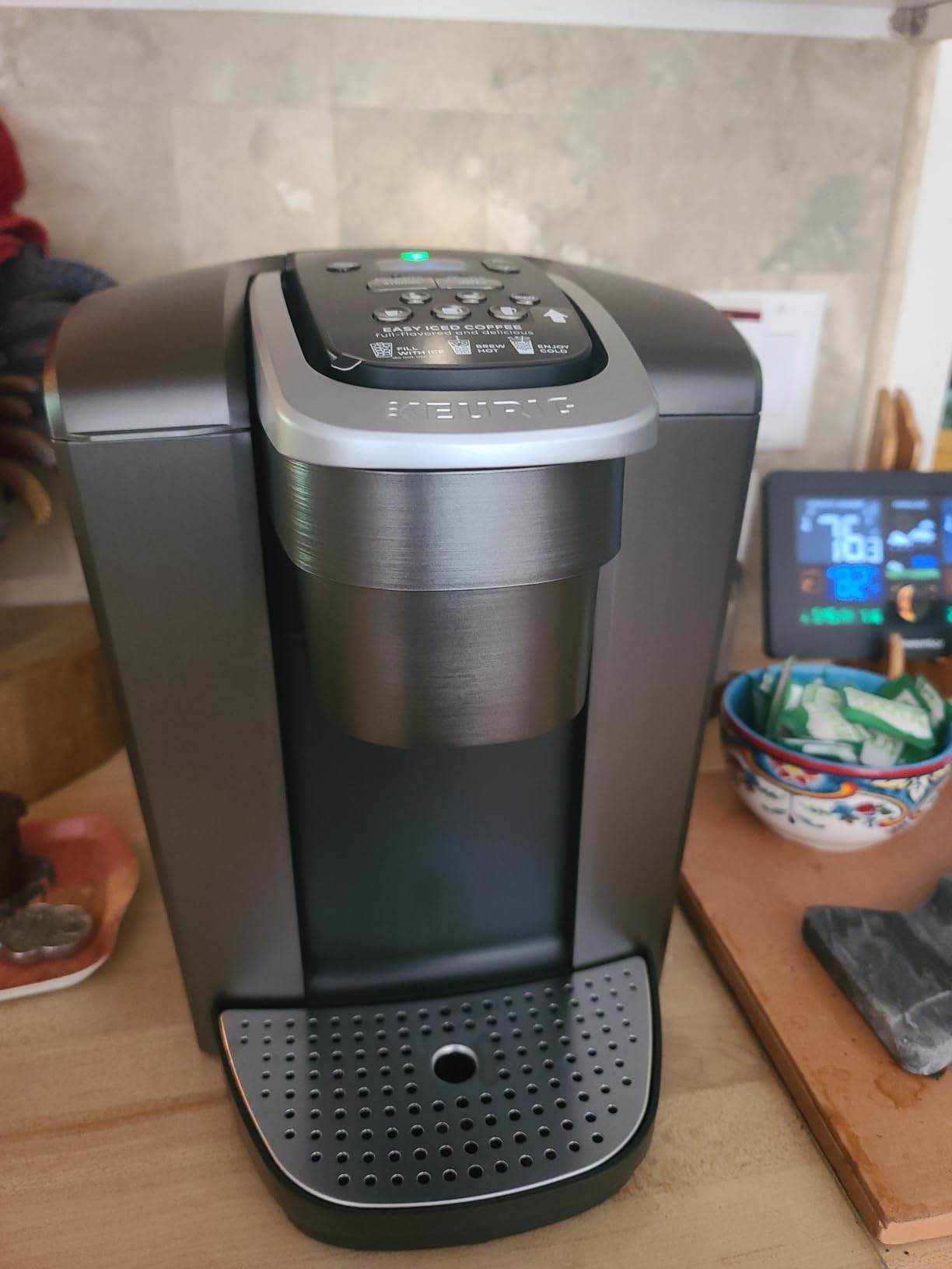 Keurig K-Elite Single Serve K-Cup Pod Coffee Maker, with Strength and Temperature Control, Iced Coffee Capability, 8 to 12oz Brew Size, Programmable, Brushed Silver customer photo 2