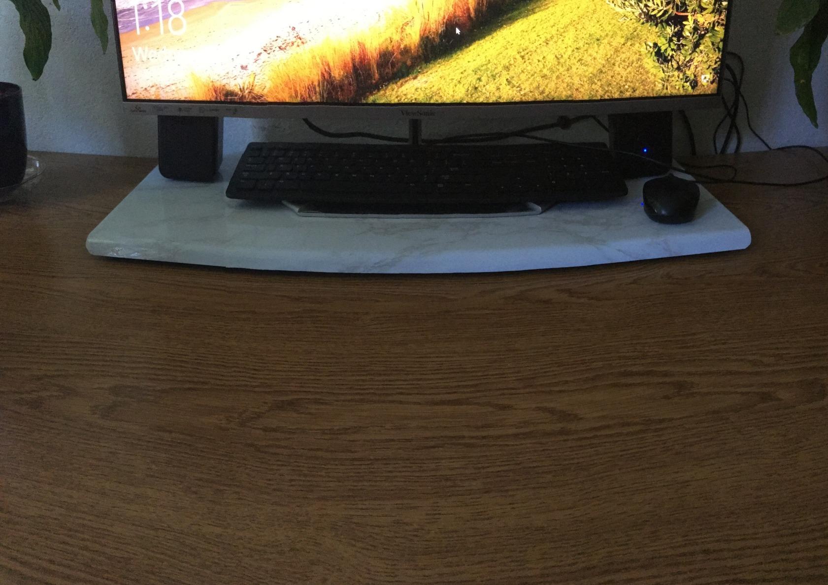 E3 Compact Stand Up Desk Converter (Black) by Uplift Desk customer photo 1
