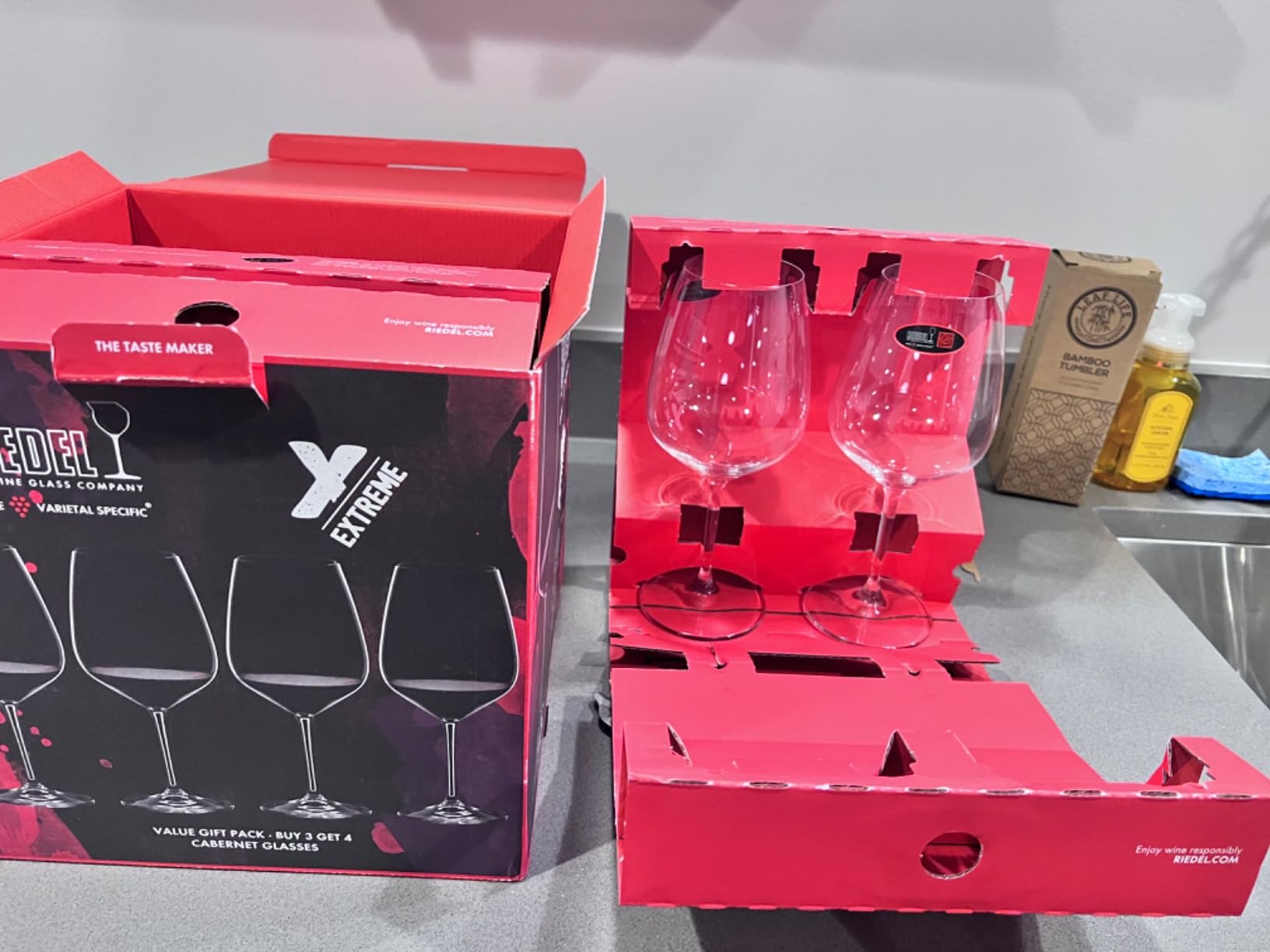 Riedel Extreme Cabernet Wine Glasses, Set of 4, Clear, Dishwasher Safe 4411/0 customer photo 1