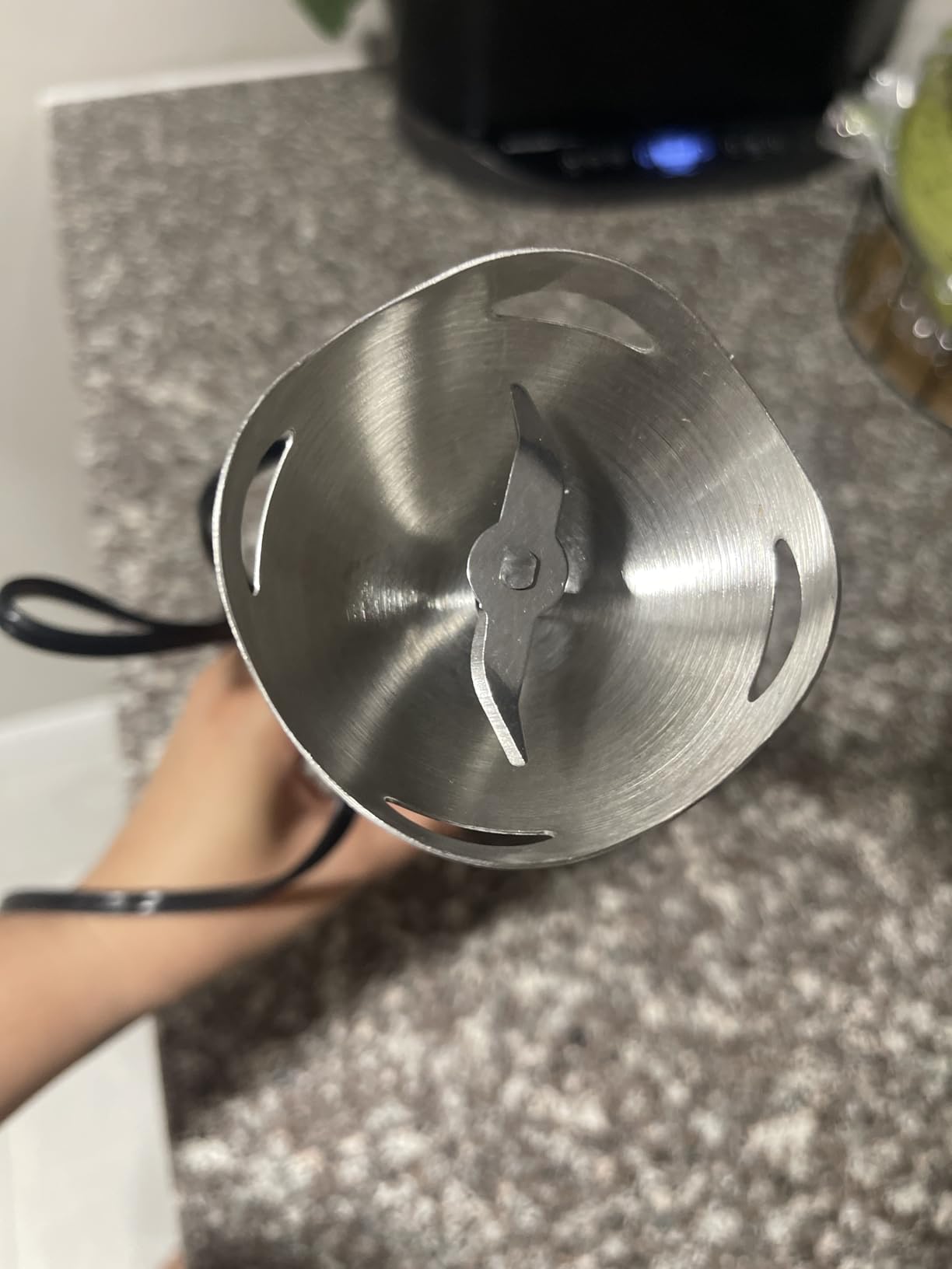 OVENTE Electric Corded Hand Blender, 300W with 2 Mixing Speeds Red HS560R customer photo 2