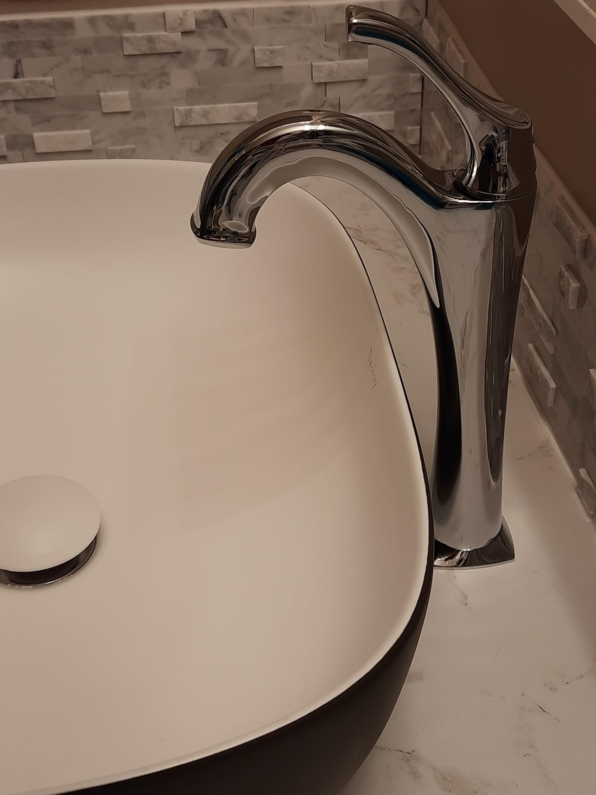 KRAUS KVF-1200ORB Arlo Single Handle Vessel Bathroom Faucet with Pop Up Drain, Oil Rubbed Bronze customer photo 2