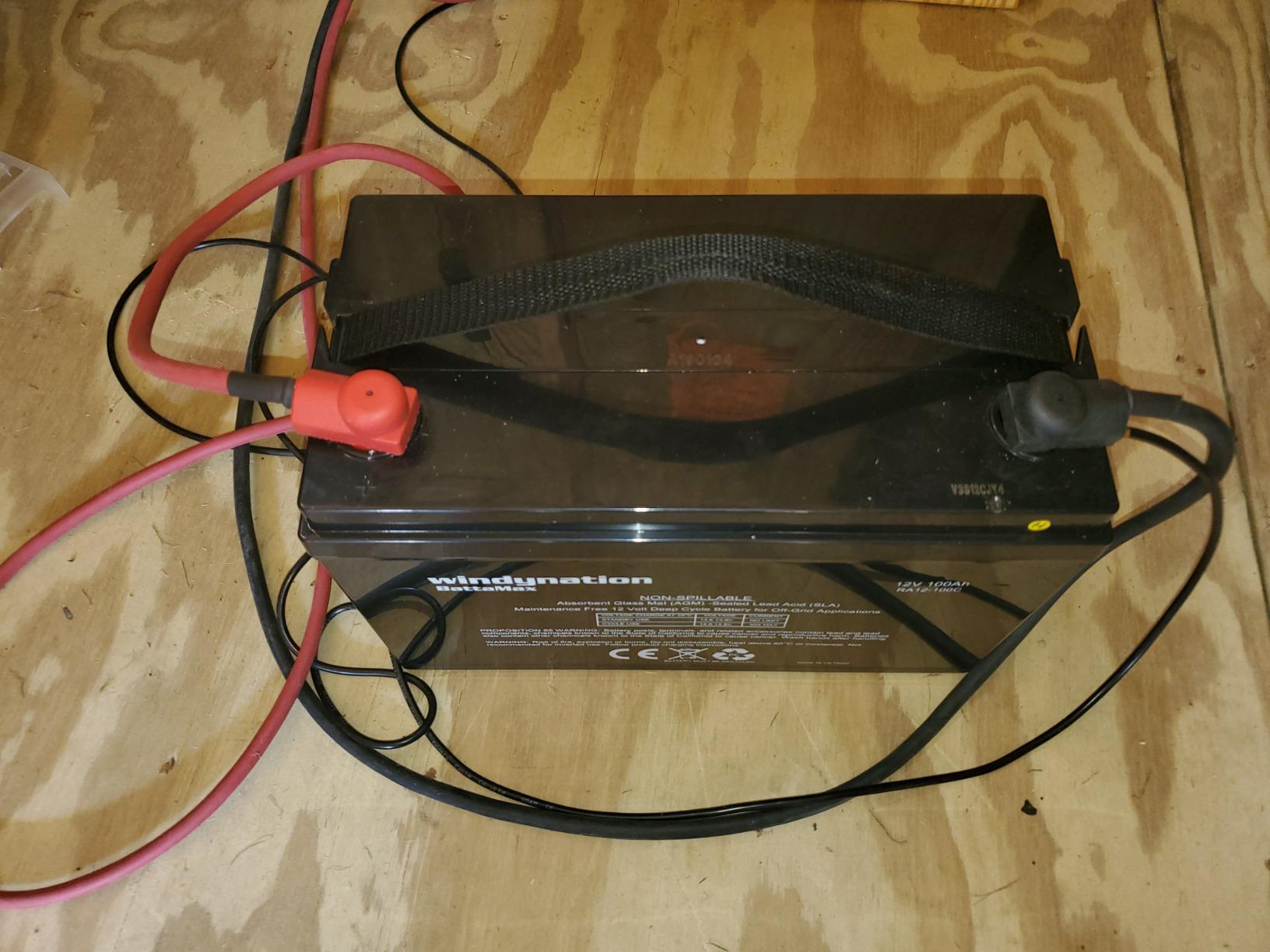 WindyNation 100 amp-Hour 100AH 12V 12 Volt AGM Deep Cycle Sealed Lead Acid Battery - Solar RV UPS Off-Grid (1 pc 100 amp-Hour) customer photo 2