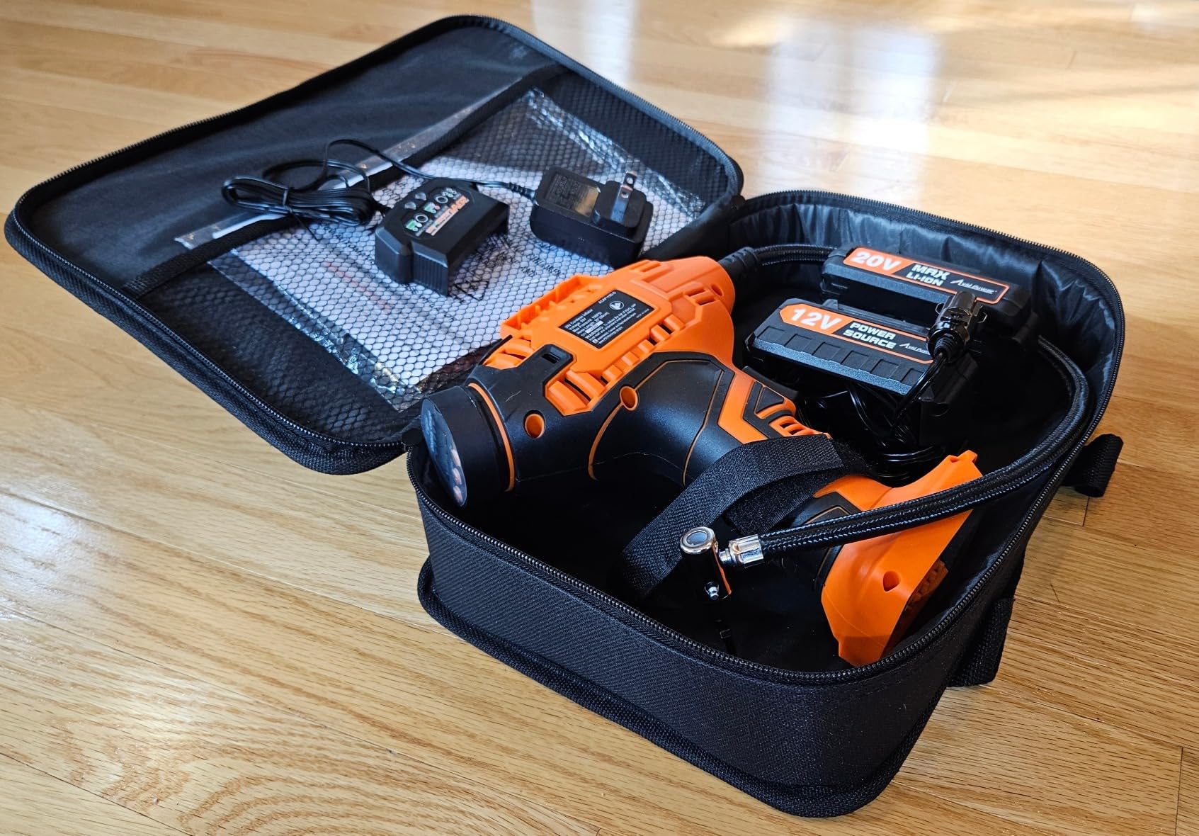 AVID POWER Cordless Tire Inflator Portable Air Compressor 20V Battery Pump | Auto Shut-Off, Rechargeable Battery & 12V DC Adapter, Digital Pressure Gauge, Fast Inflation for Car, Motorcycle, Bike, Ball customer photo 2