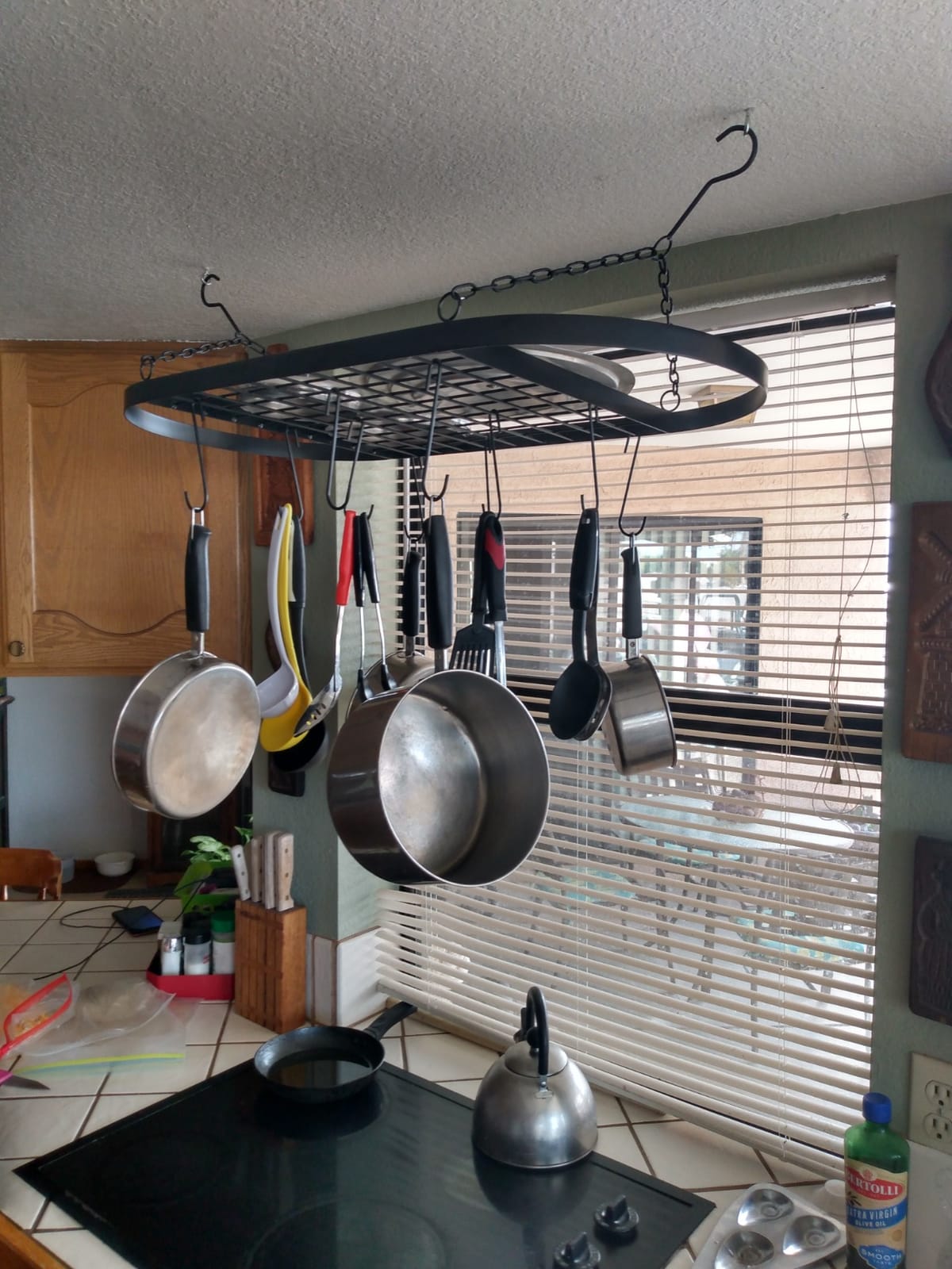 Sorbus Hanging Pot Rack, Ceiling-Mount Kitchen Organizer (Chrome) customer photo 1