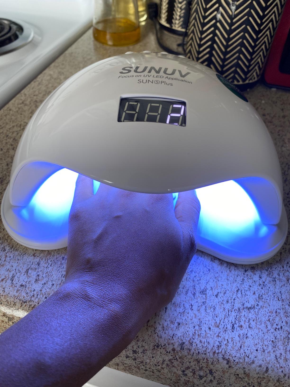 UV LED Nail Lamp, Upgraded UV Light with 4 Timer,Digital Display SUN5plus | 10/30/60/90s Timer UV Light for Gel Nails, Over-Temperature Protection,Smart Sensor Larger Chamber with Removable Base customer photo 2