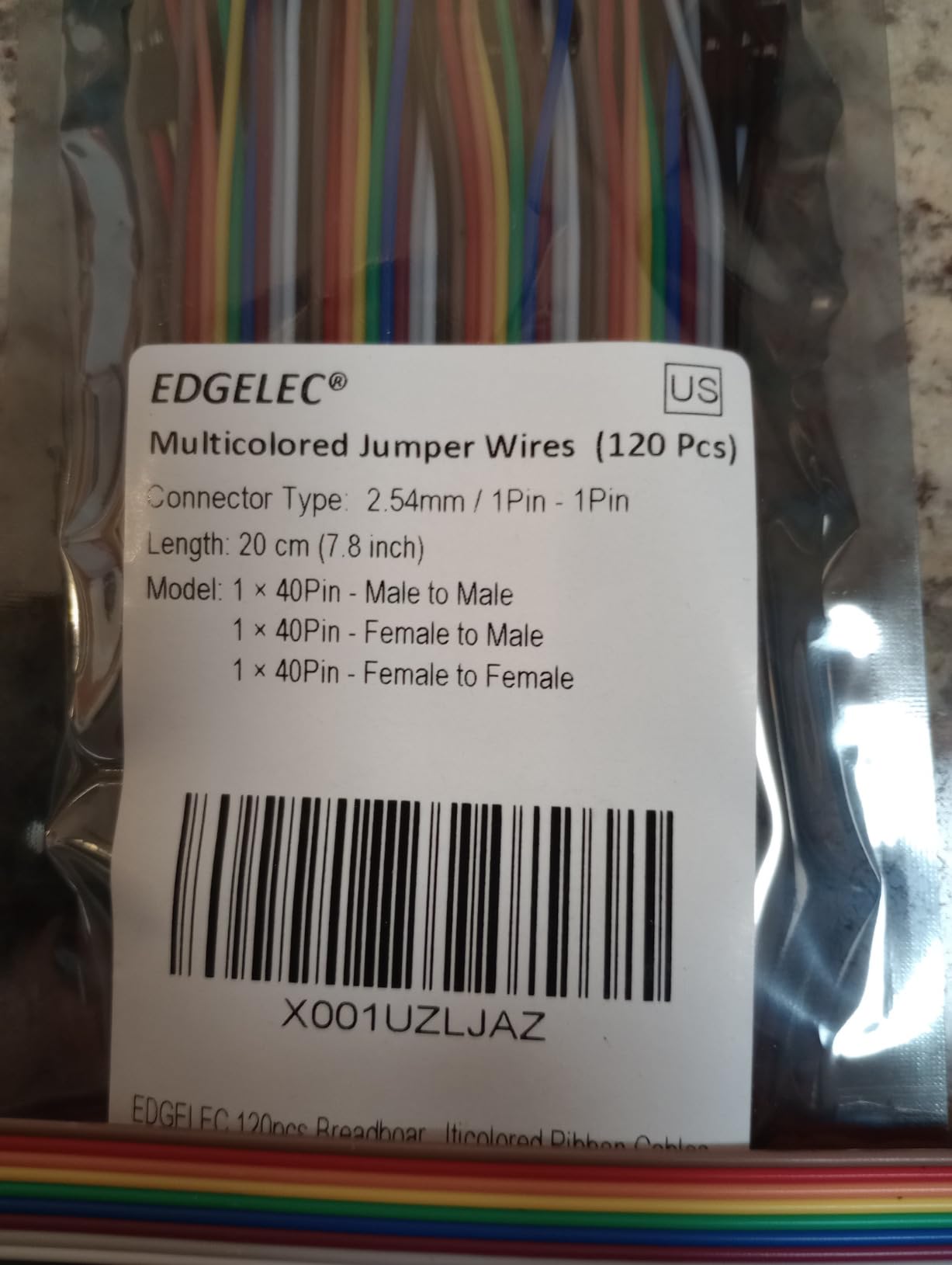 120pcs 20cm Breadboard Jumper Wires Dupont Cable Assorted Kit | Dupont Wire 10cm 15cm 30cm 40cm 50cm 100cm Optional Male to Female Male to Male Female to Female Multicolored Ribbon Cable customer photo 2