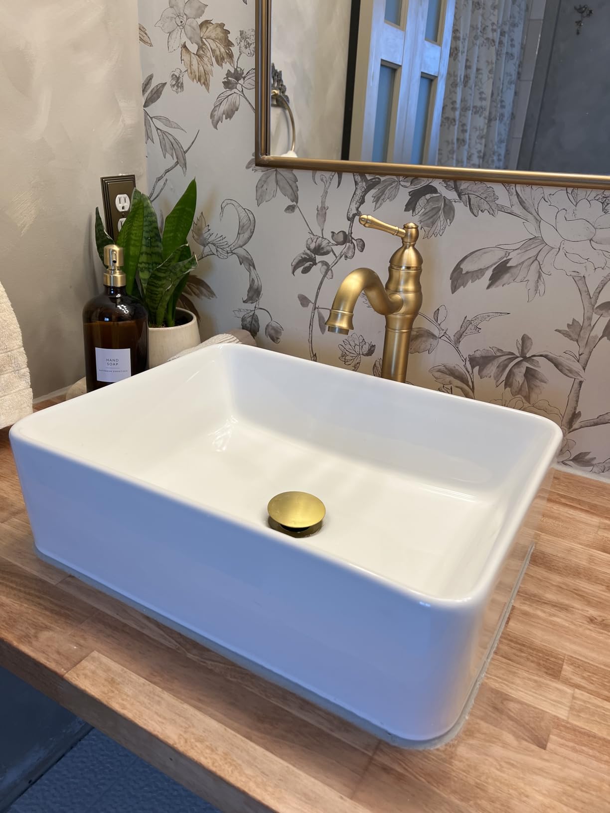 Lordear Vessel Sink Rectangle 19 Inch Bathroom Sink, Rectangular Modern Above Counter Bathroom Sinks White 19x15 Inch Porcelain Ceramic Vessel Vanity Sink Art Basin customer photo 2