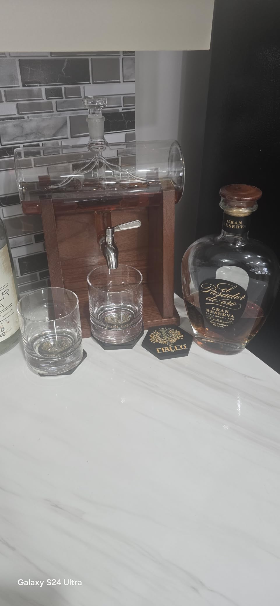Jillmo Ship Whiskey Decanter Set for Men, 1250ml, 2 Glasses & Wooden Stand | Ship Inside And Precision Spigot Design Create A Memorable Decanter Gift For Dads, Husbands, And Whiskey Lovers customer photo 1