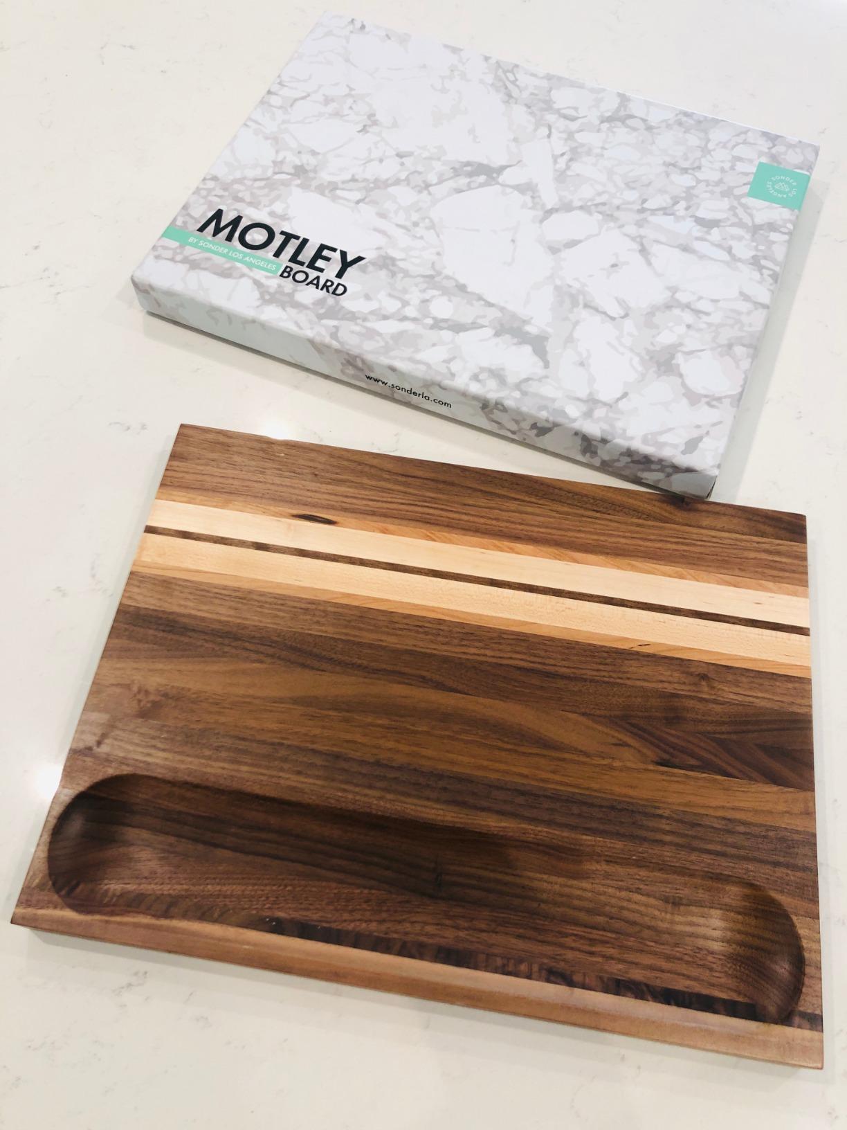 Sonder Los Angeles Motley Cutting Board, Walnut Cherry Maple, 17x13x1.1 in | Non-toxic, Edge Grain, Crackerwell for Charcuterie and Meal Prep, Built-in Handles, Reversible, Gift Box Included, 5.5 lbs customer photo 2