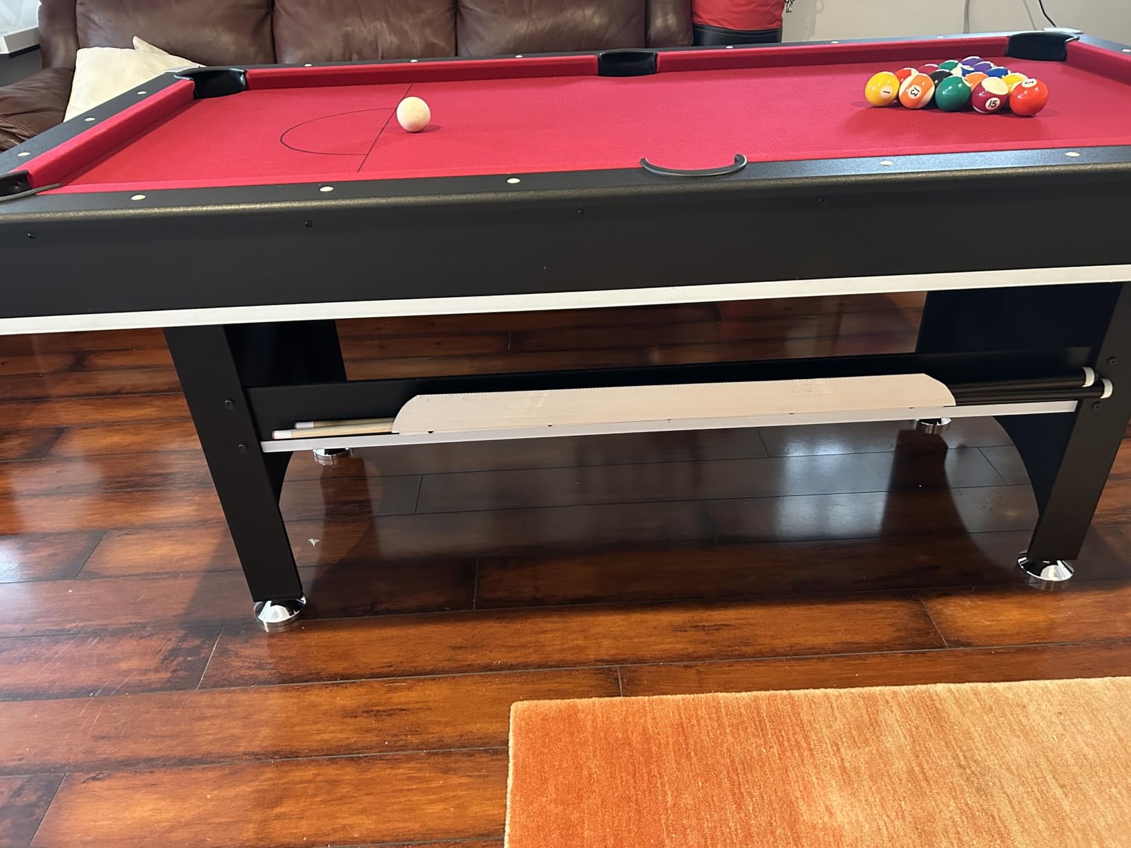 Hathaway Spartan 6 Ft Pool Table, with Ping Pong Multi Game Combo Tables for Family Recreation Game Rooms - Includes Billiard Balls, Cues, Paddles, Brush & More customer photo 1