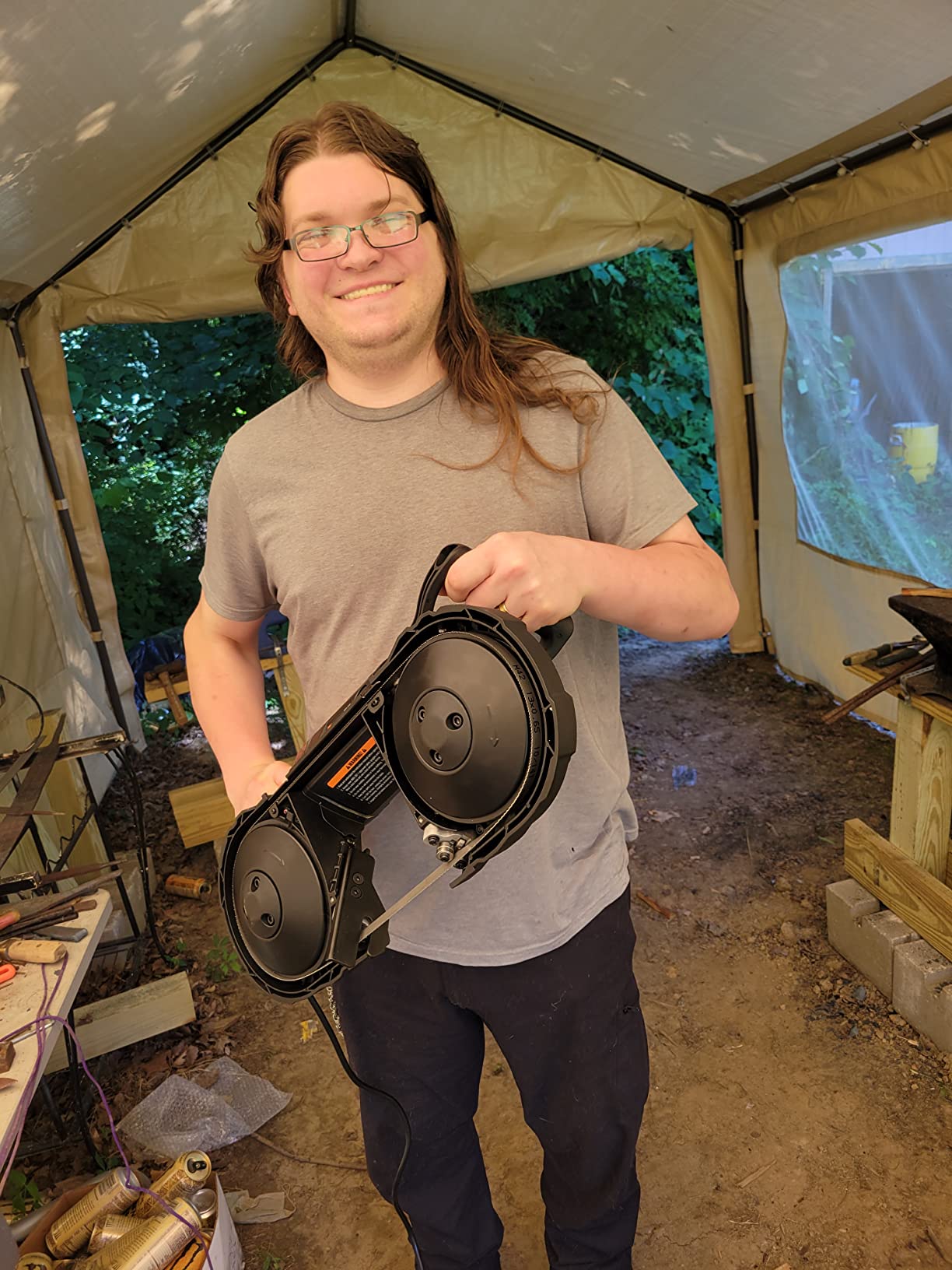 WEN Portable Band Saw for Metal, 10-Amp, Variable Speed, Handheld (94396) customer photo 1