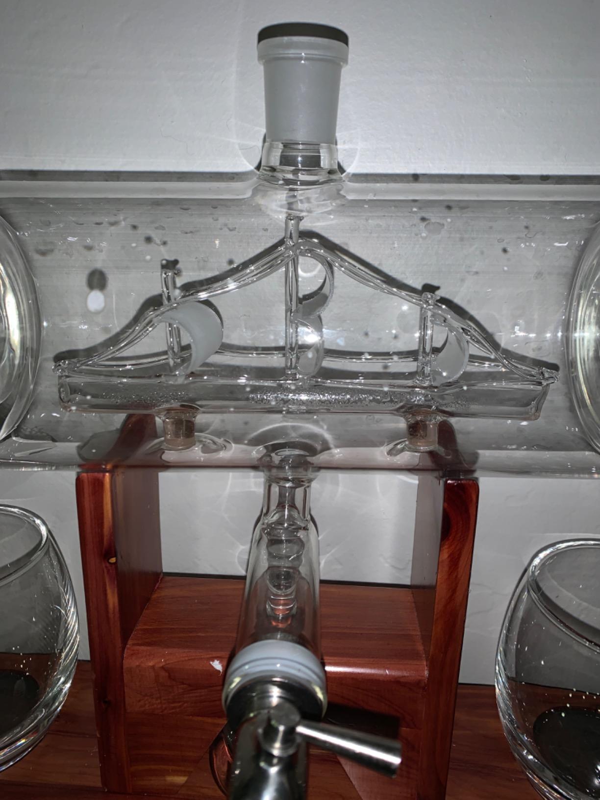 Whiskey Decanter Set, Liquor Dispenser for Home Bar, Crystal Glass - 1250ml Ship & 2 Whiskey Glasses Beautiful Stand, Gift for Dad, Husband or Boyfriend - The Wine Savant 100% Lead-Free customer photo 2