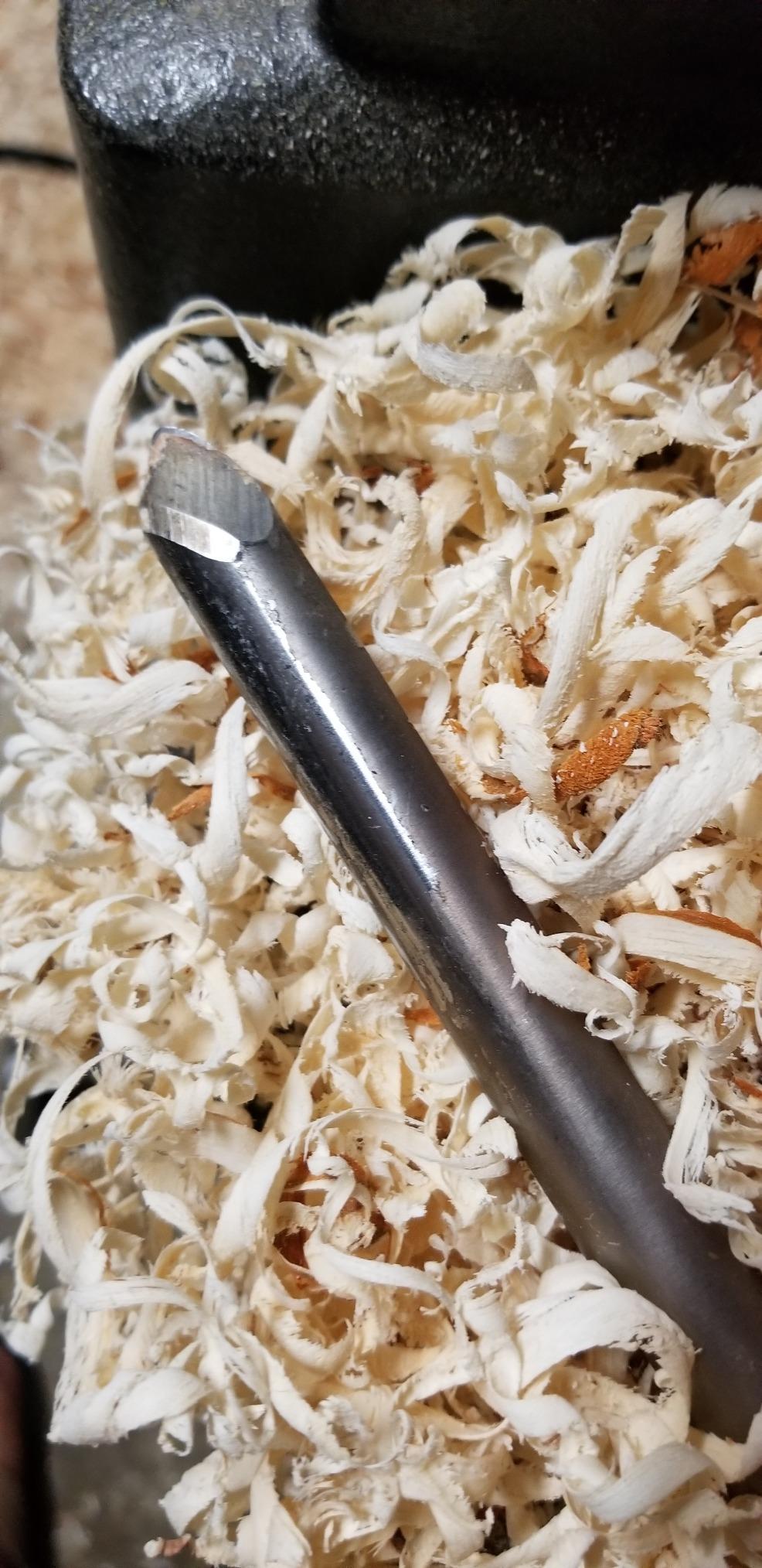 3-Piece HSS Bowl Gouge Wood Turning Lathe Tools Set | Pre-sharpened high speed steel blades maintain sharp edges longer. Hard teak wood handles with sturdy wooden storage case customer photo 2